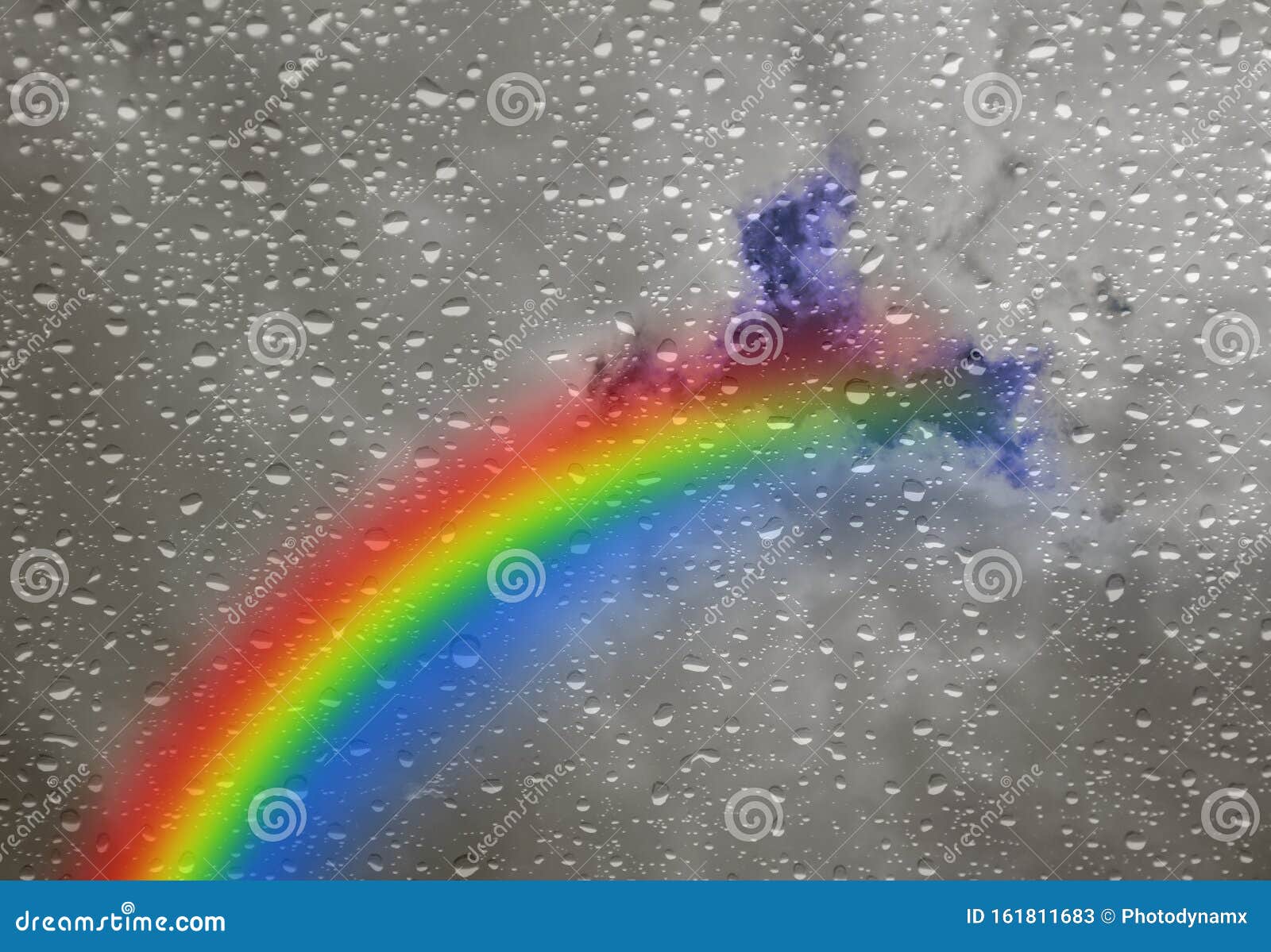 Rainbow In Rain Stock Image Image Of Screen Drops Rainbow In Rain Stock Image Image Of Screen Drops