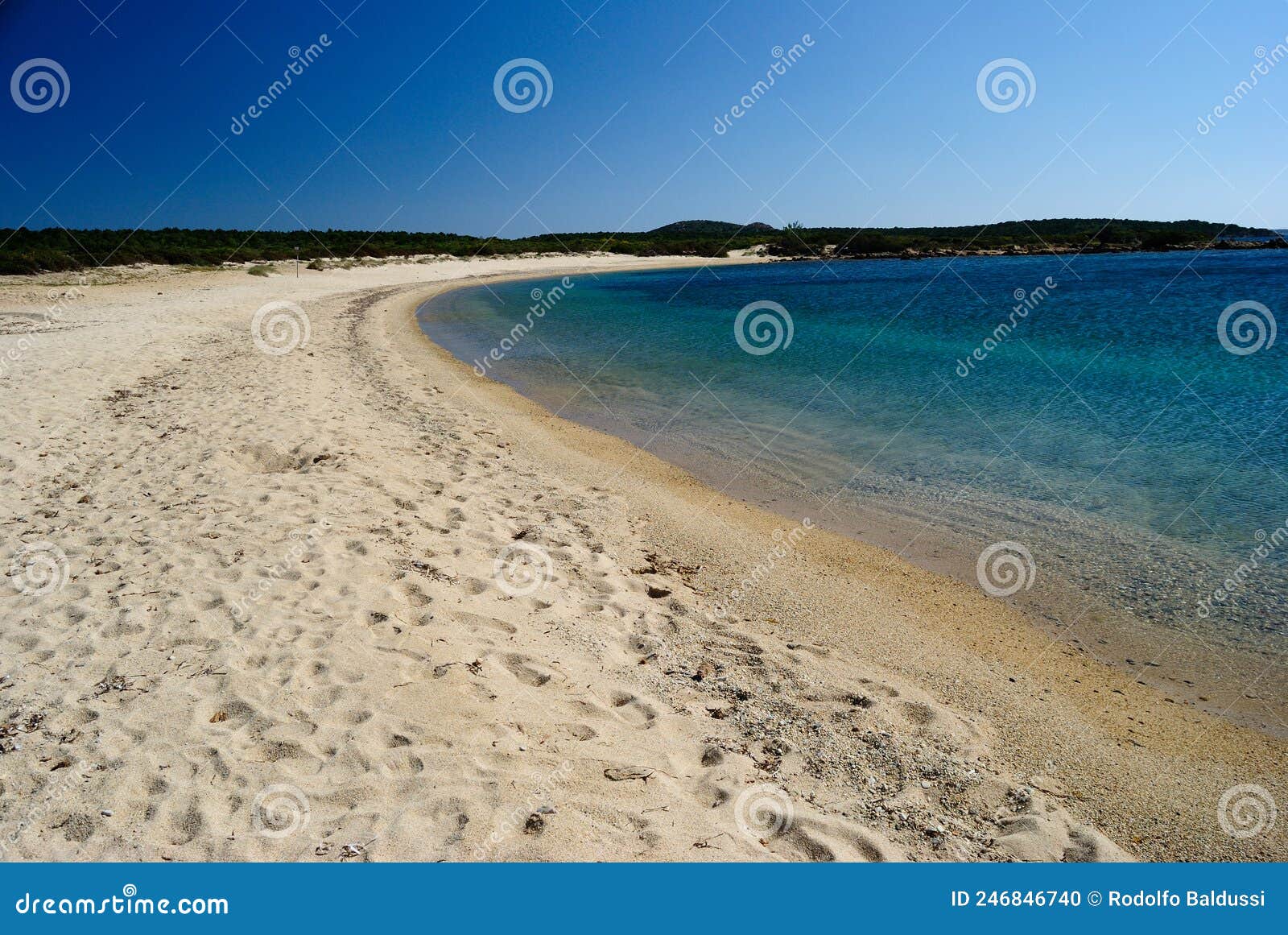 view of razza di junco beach, costa smeralda