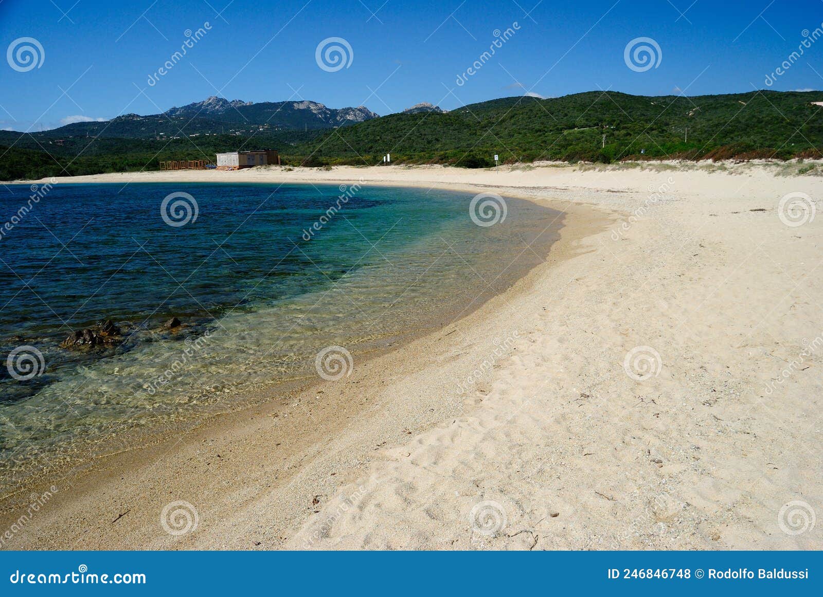 view of razza di junco beach, costa smeralda