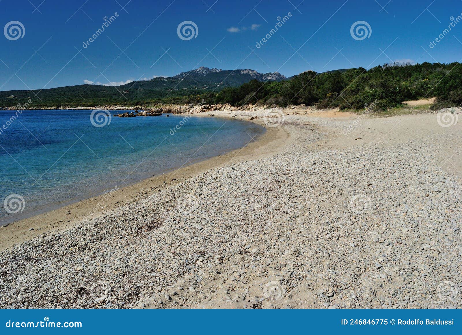 view of razza di junco beach, costa smeralda