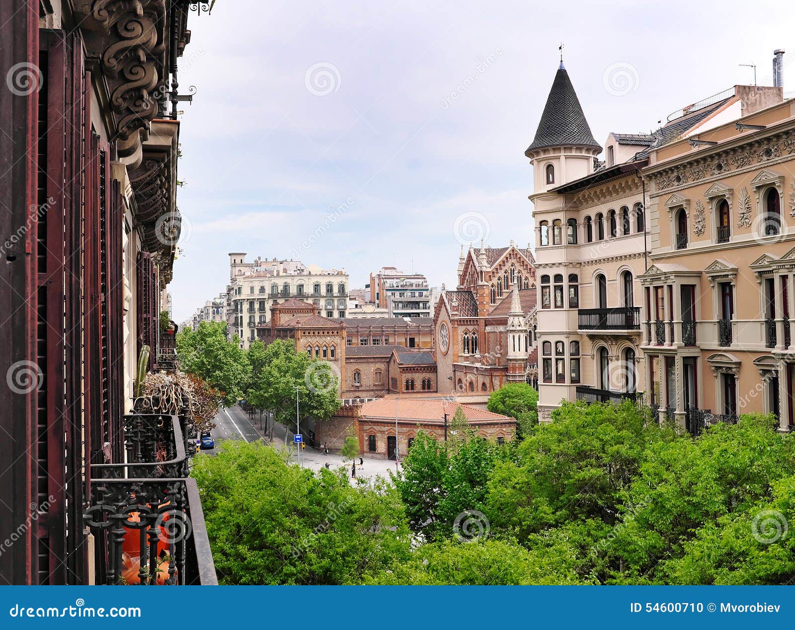 view into residential eixample district