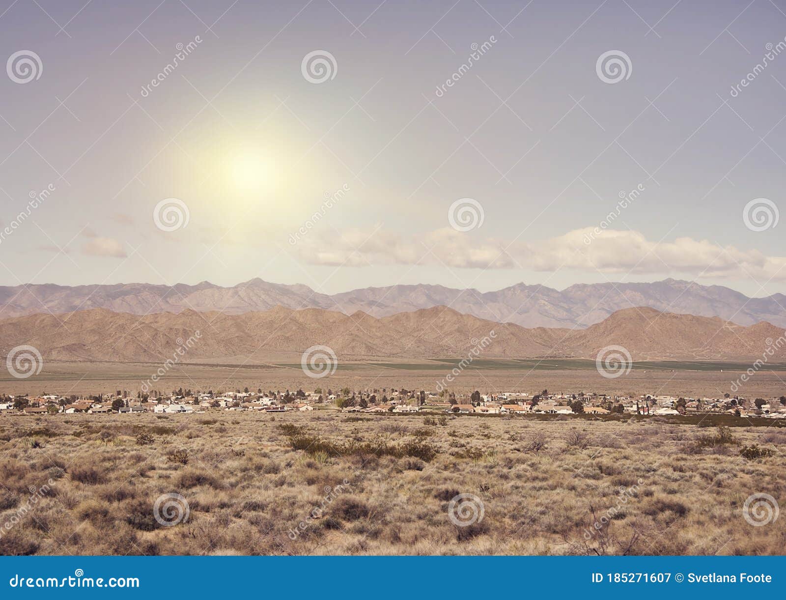 View of Residential Homes in Arizona Valley Stock Image Image of