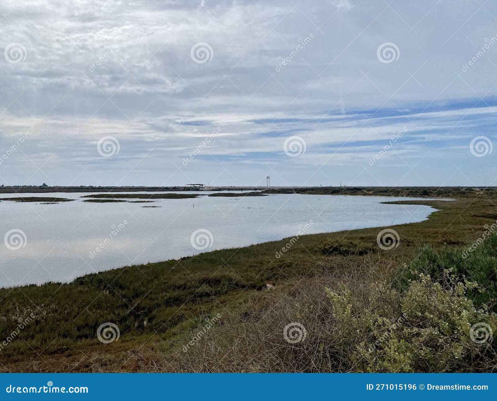 view of the ria formosa natural park in luz de tavira