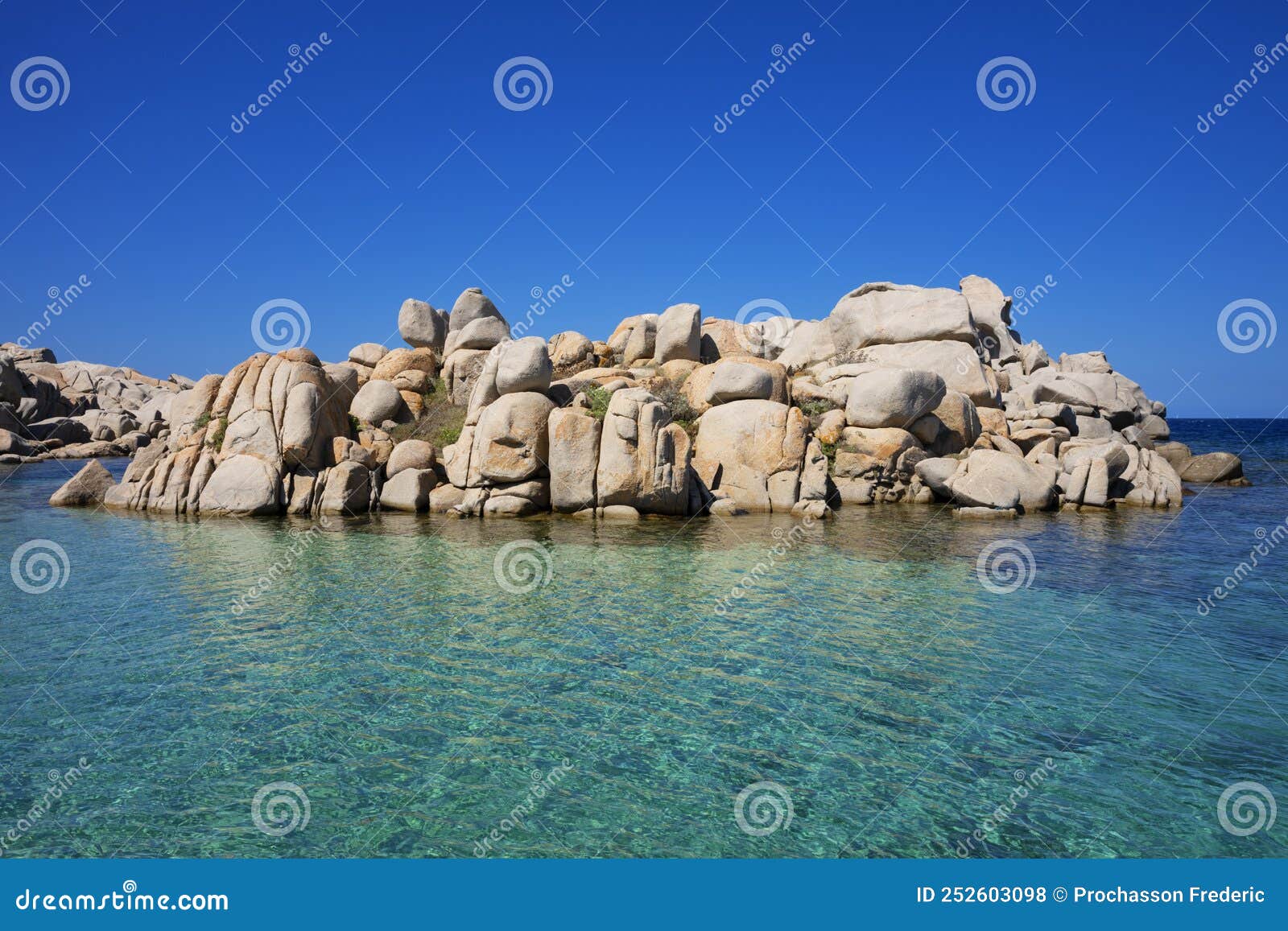 view of rocks at lavezzi island