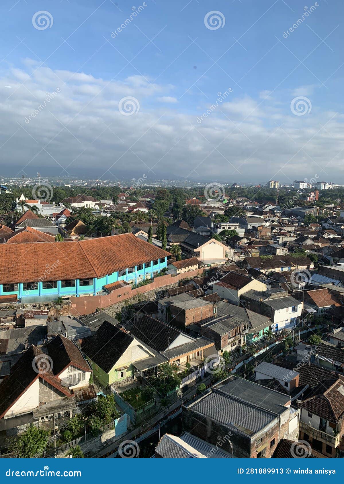 view roftop hotel in the malang city