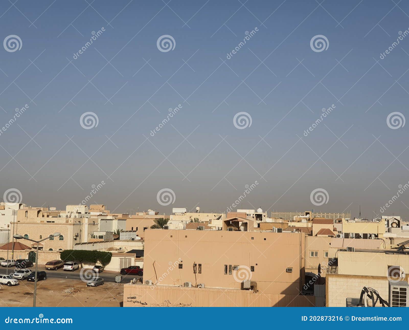 View of the Rooftops of Arabic Housing Stock Photo Image of skyline