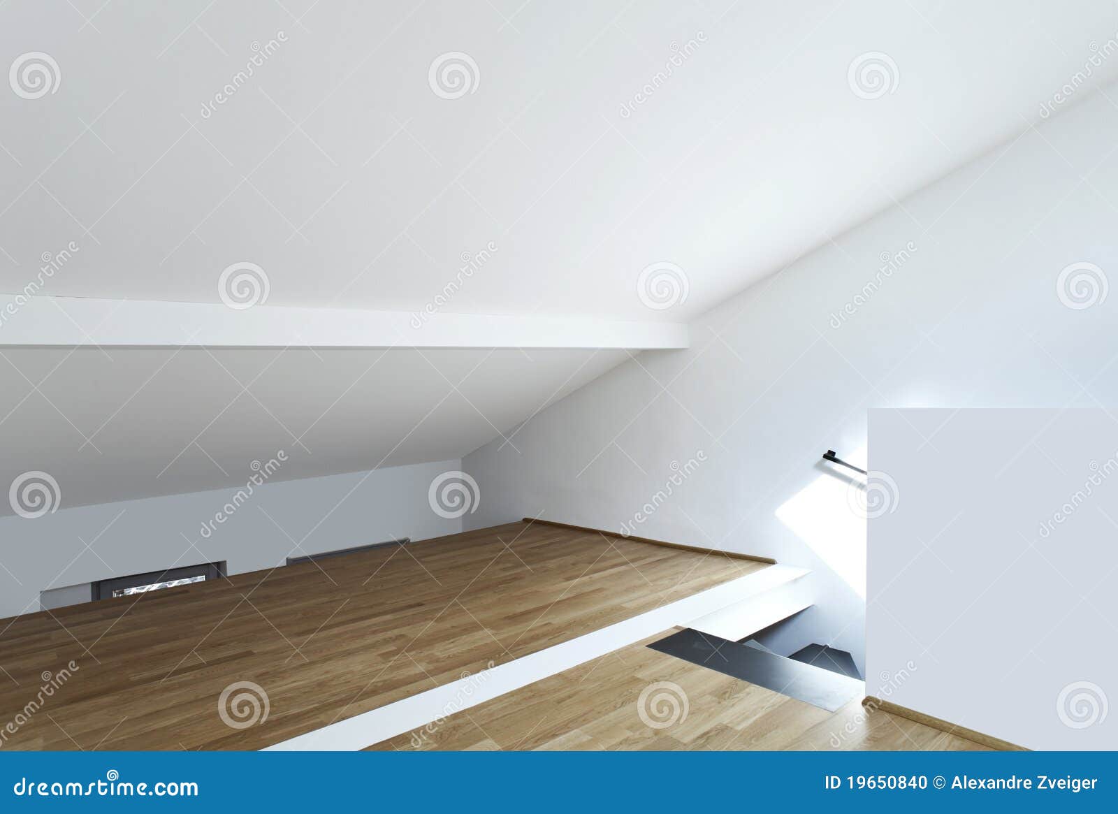 View of Room Under the Roof Stock Photo - Image of wall, open: 19650840