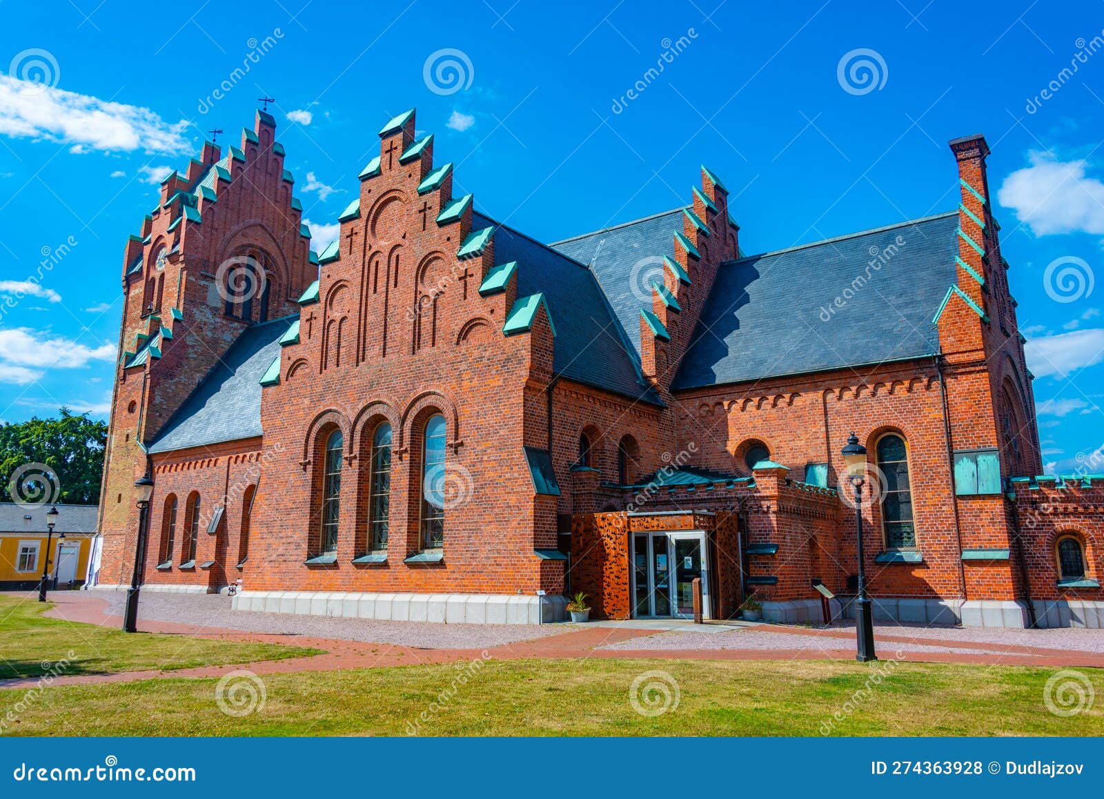 View of Saint Nikolai Church in Trelleborg, Sweden Stock Photo - Image ...