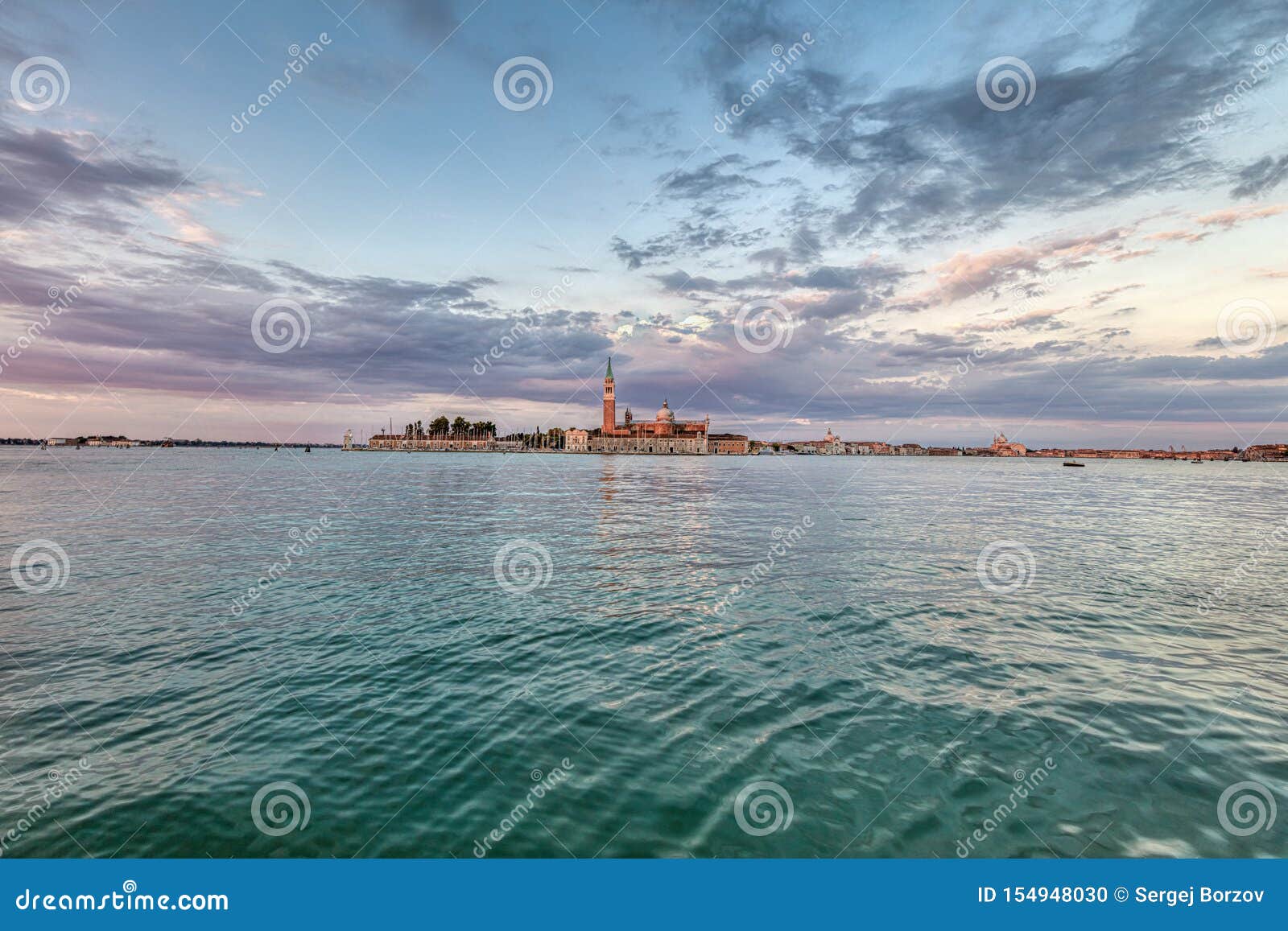 View at San Giorgio Maggiore Island, Venice, Italy Stock Photo - Image ...