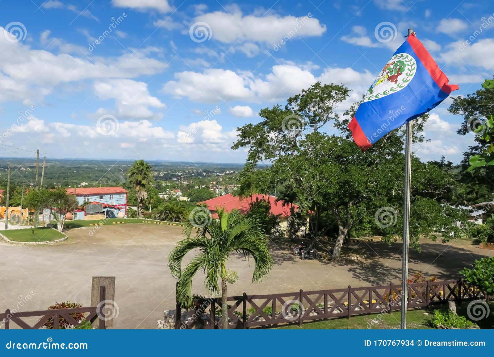A View of San Ignacio, the Second Biggest Town in Belize Stock Photo Image of lanscape, view