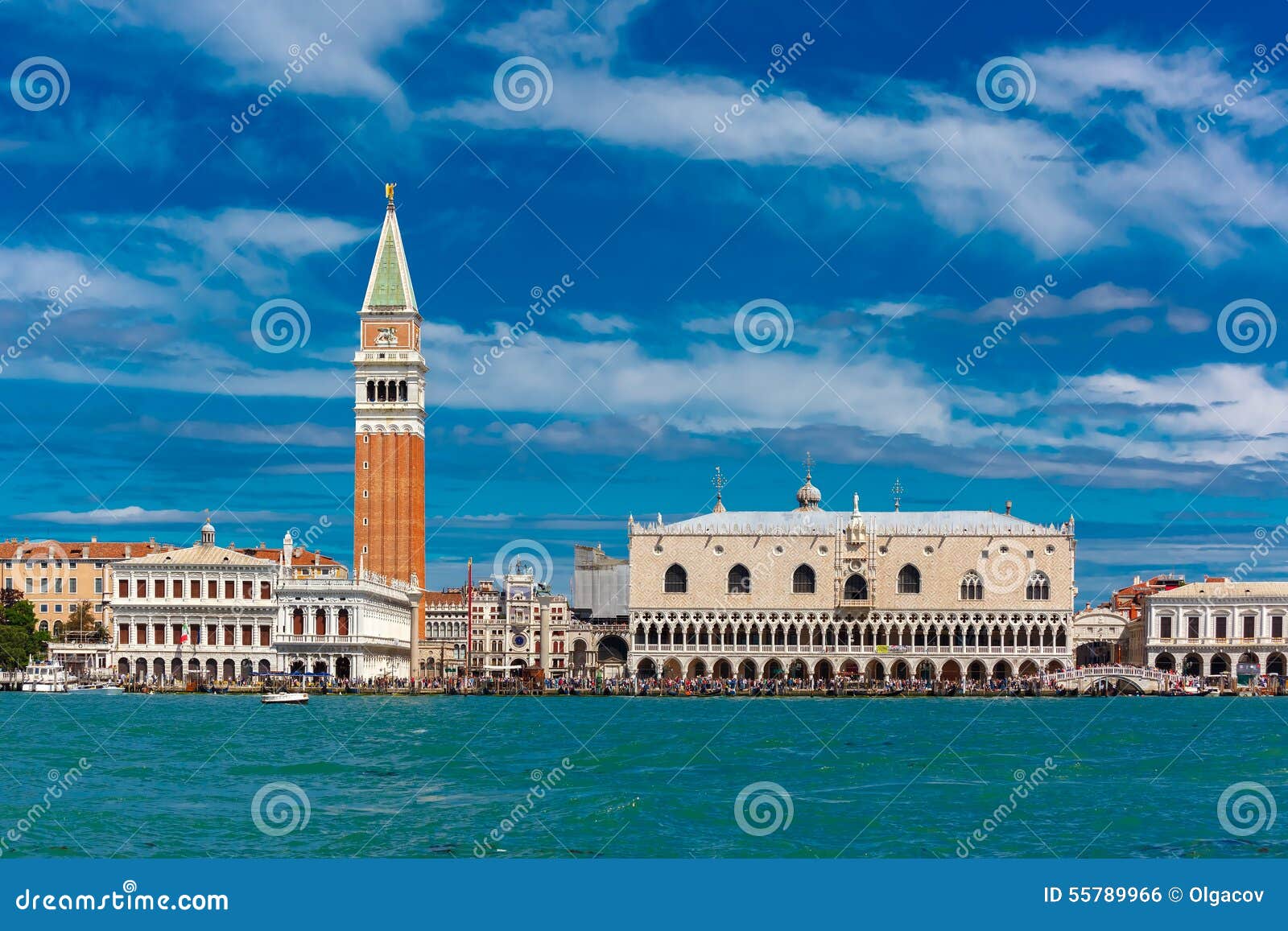 view from the sea to venice in summer day, italia