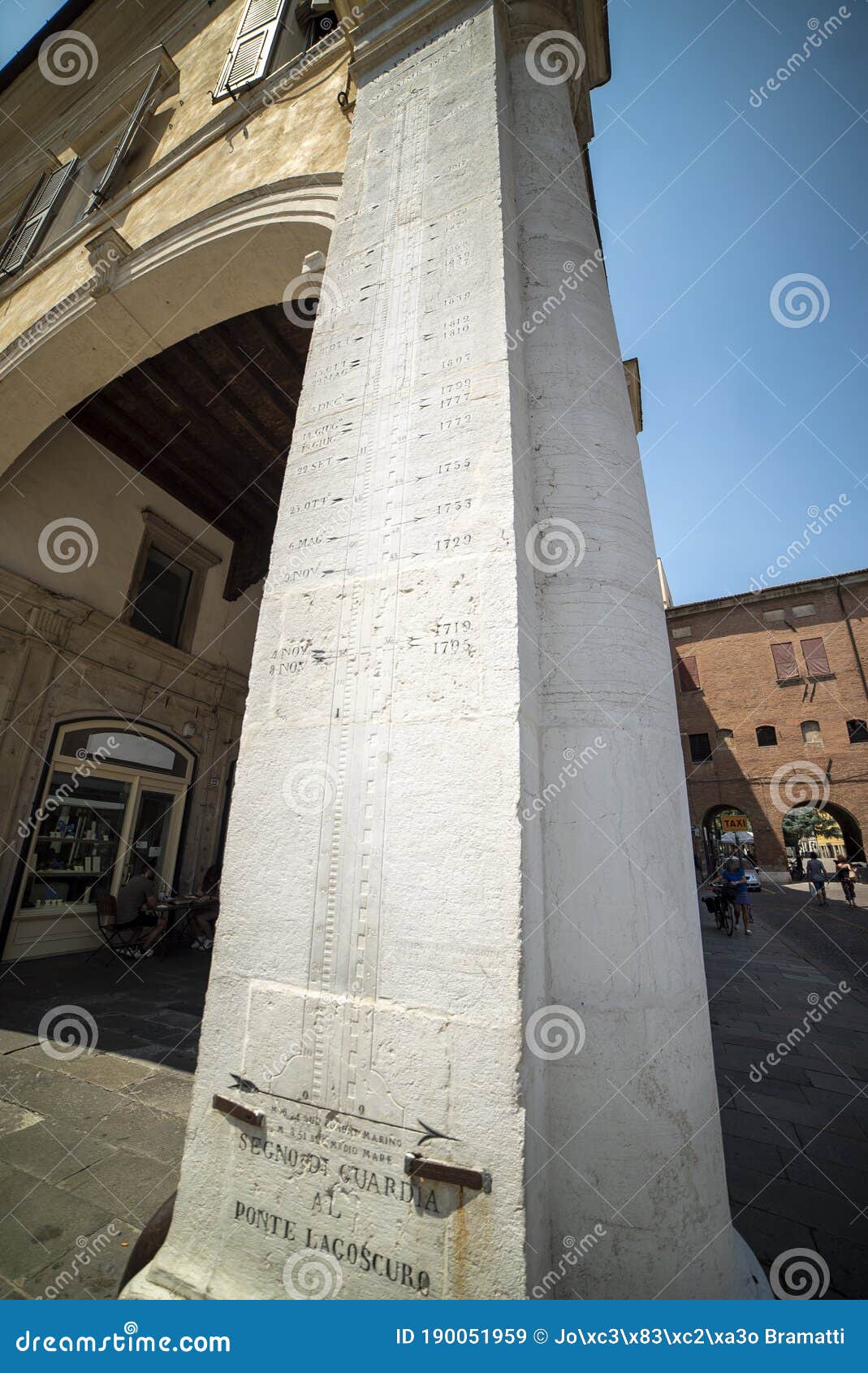 the view of the segno di guarda al ponte lagoscuro in the city of ferrara italy