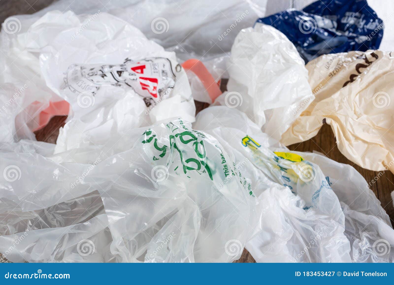 Pile Of Plastic Bags And Other Refined Petroleum Products Dumped In