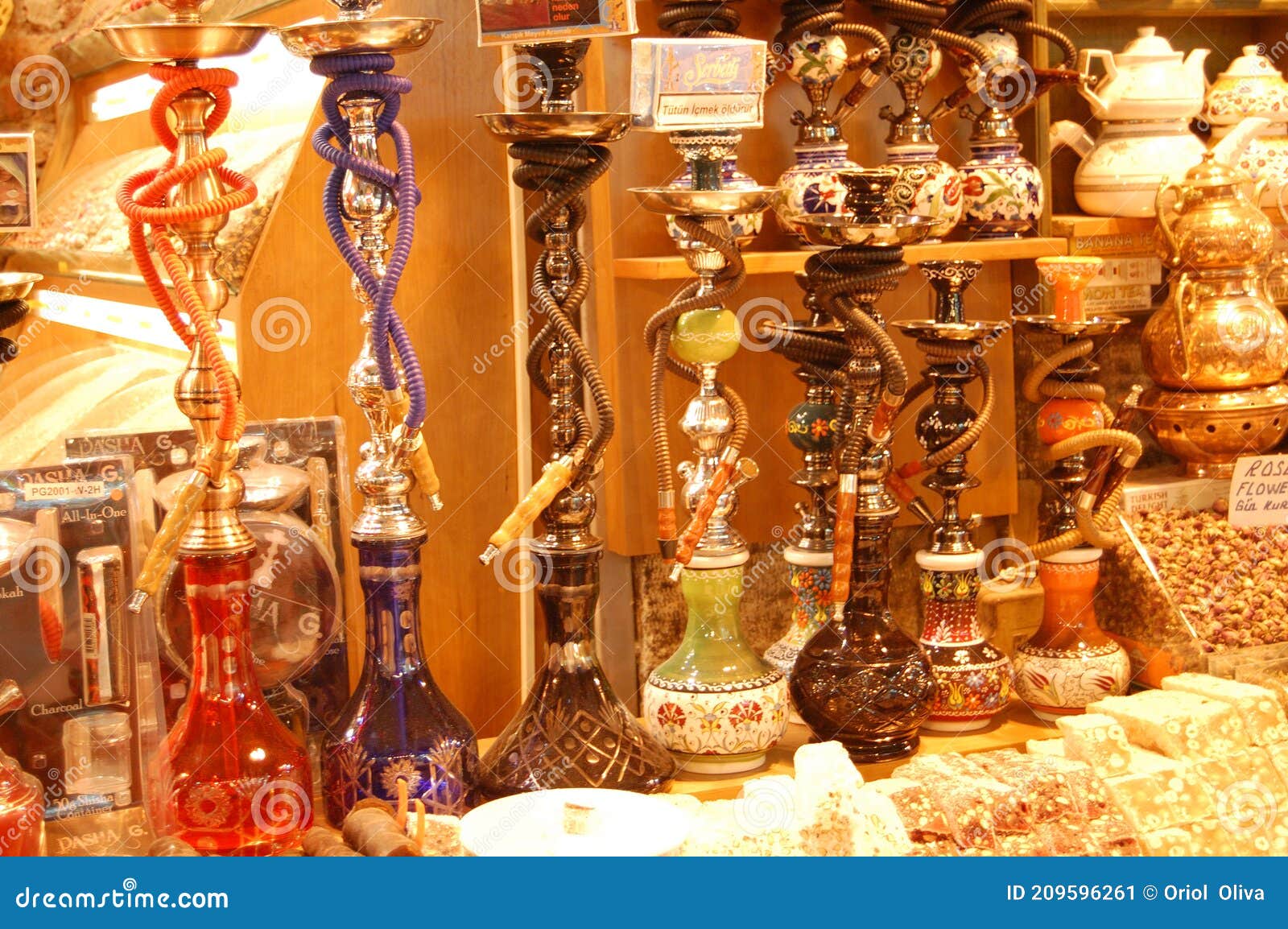 view of the shops of different products in the grand bazaar, in istanbul turkey