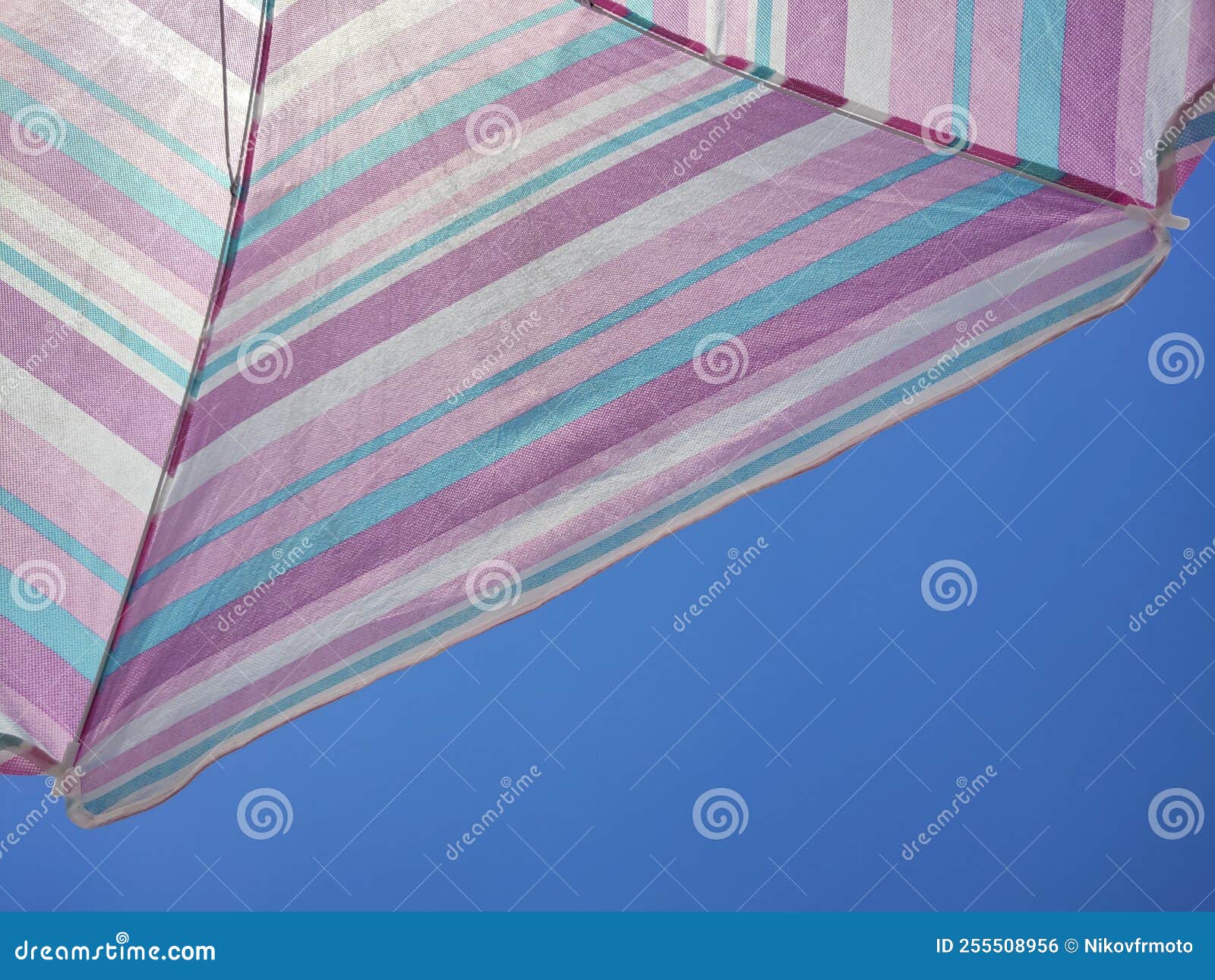 View of the Sky Under a Parasol Stock Photo Image of beach, spring