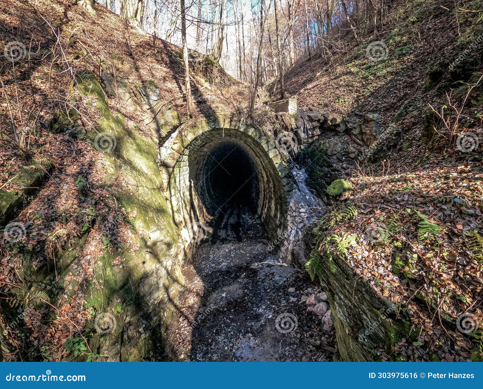 view of the slavosovsky tunnel in the locality of slavosovce in slovakia