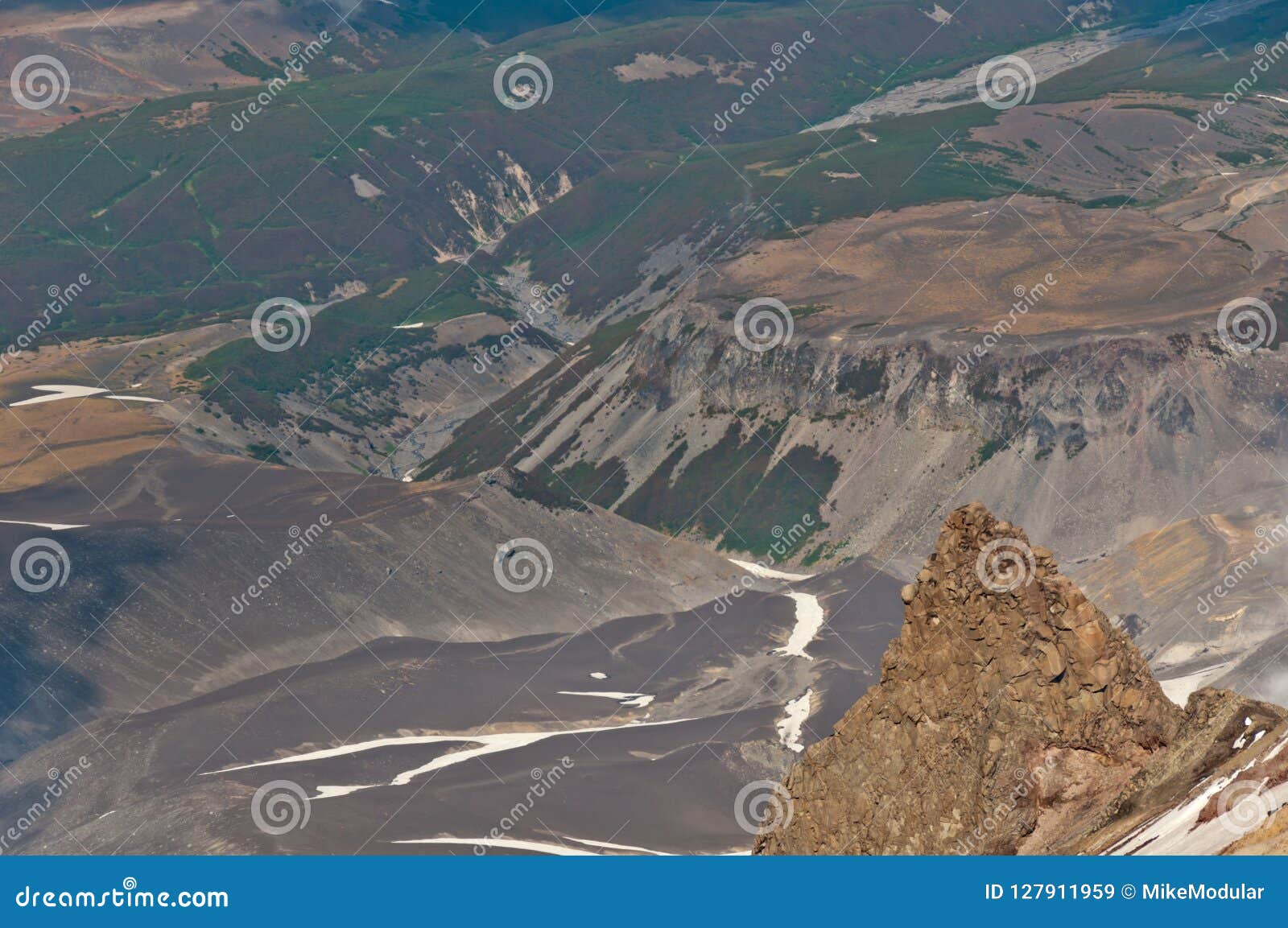 nalycheva valley as seen from avachinsky volcano