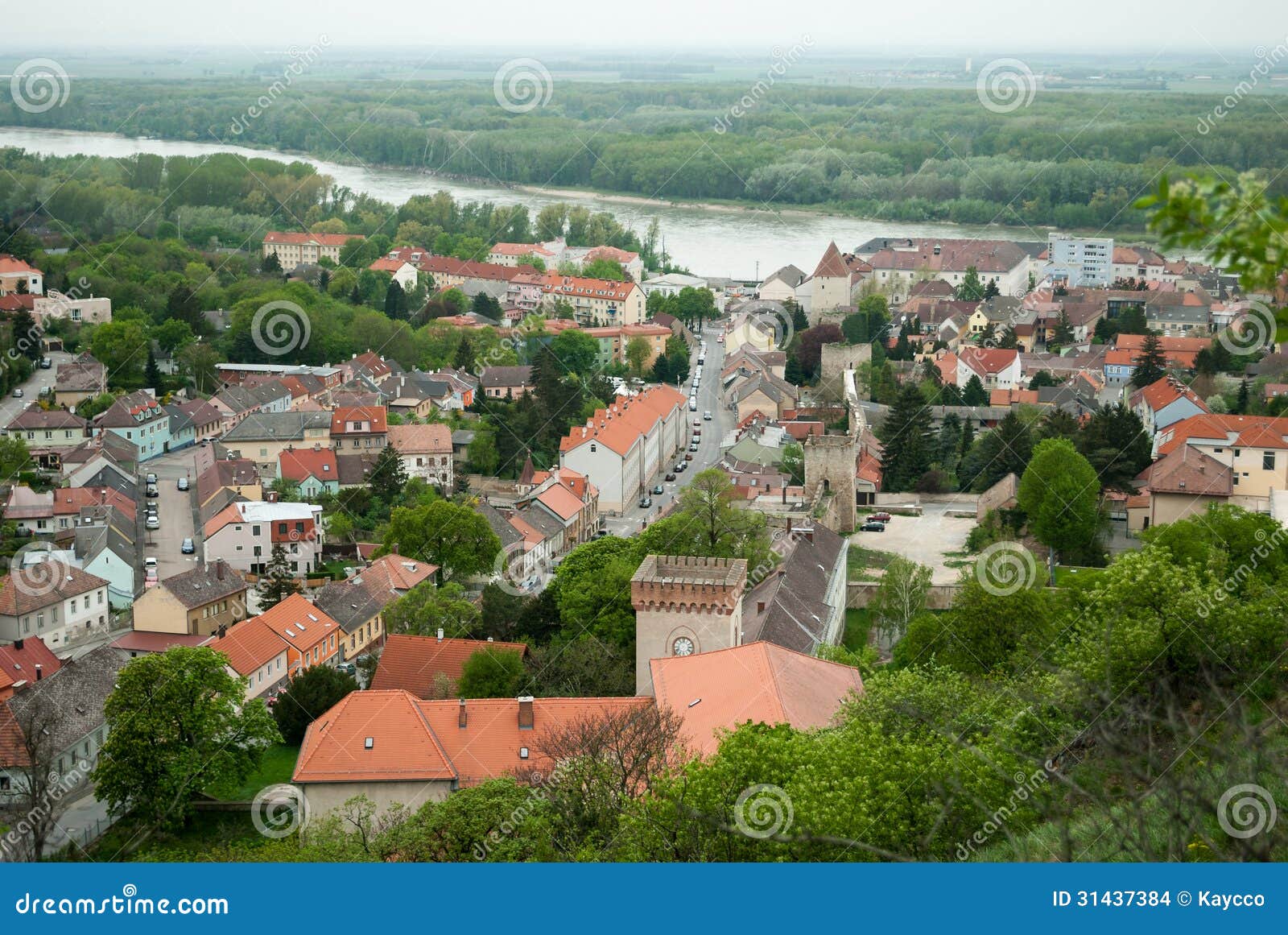View of the small town stock photo. Image of small, forest 31437384