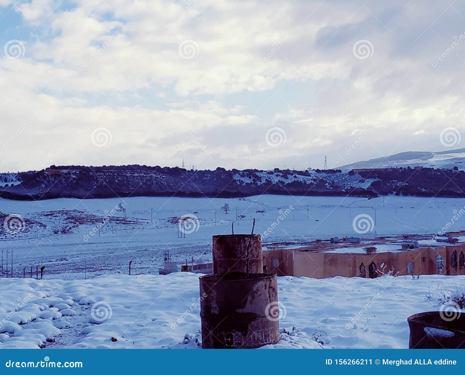 A View of Snow and Montain in Algeria Stock Image Image of view, snow