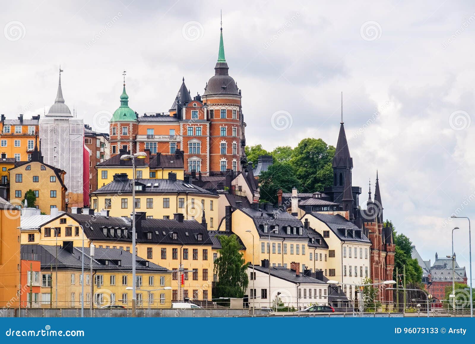 View of Sodermalm in Stockholm, Sweden Stock Image Image of hill