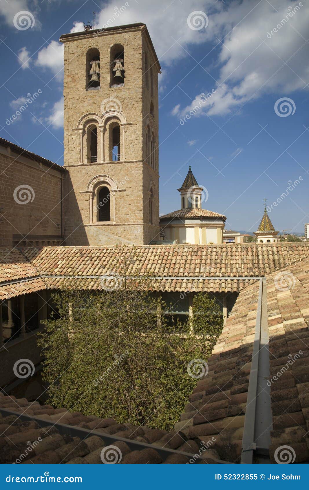 view of solsona, cataluna, spain, from museum of solsona or museu diocesÃ¯Â¿Â½ i comarcal containing romanesque paintings and local