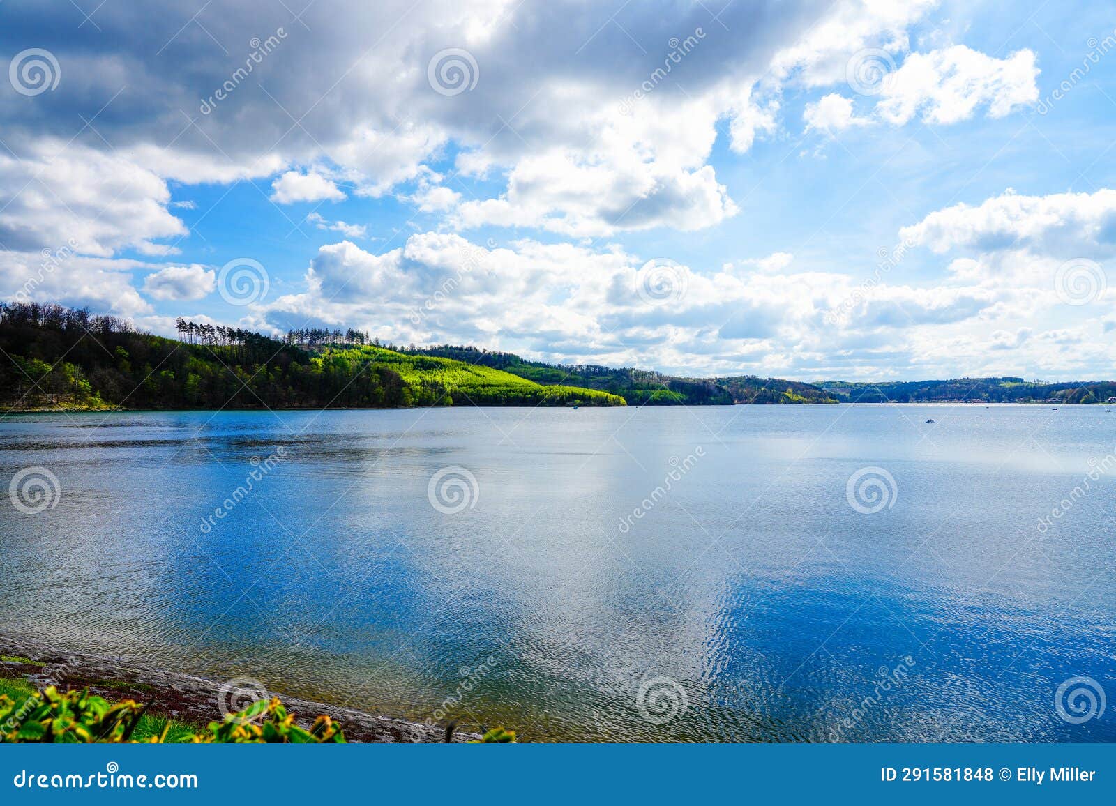 view of the sorpesee and the surrounding nature near sundern.