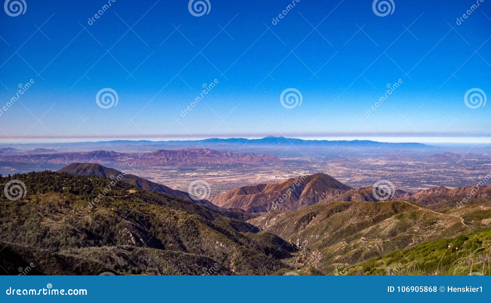 view south from san bernardino mountains