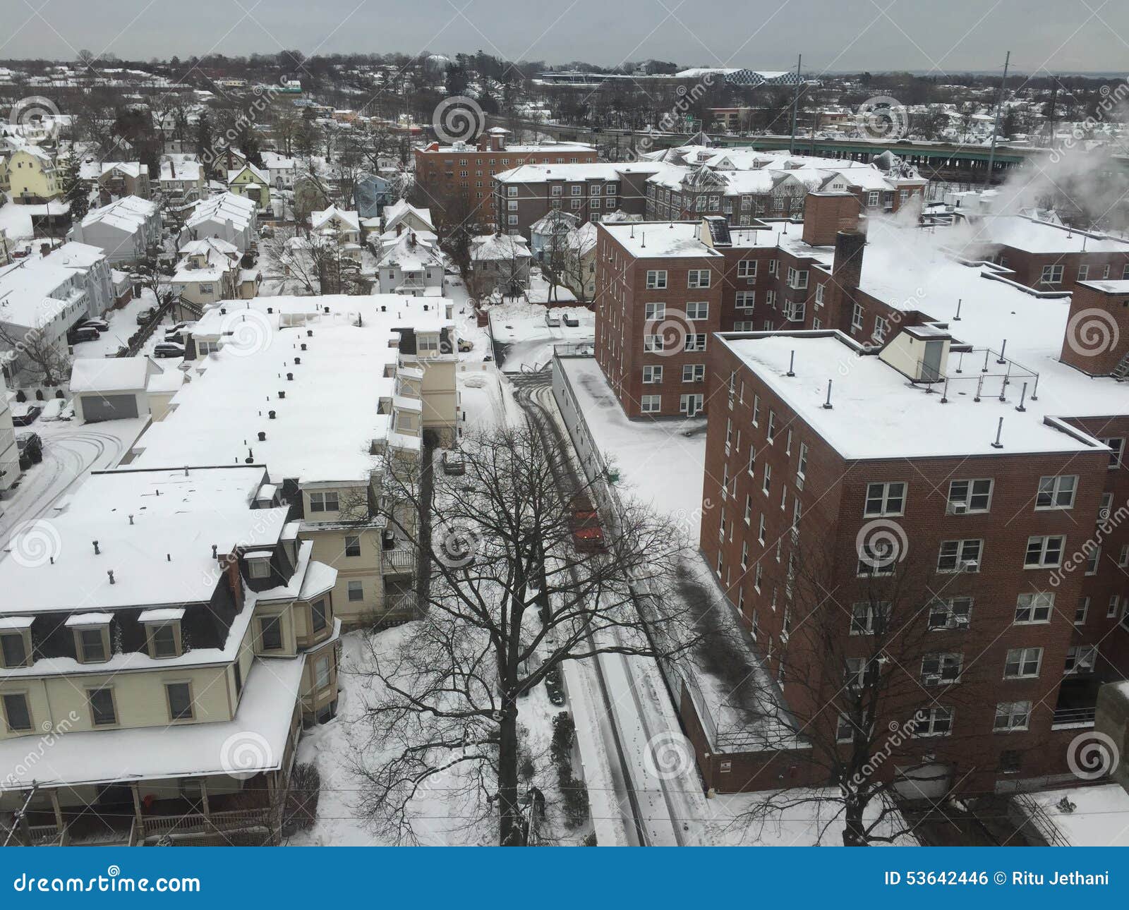 View of Stamford, Connecticut Stock Photo Image of city, winter 53642446