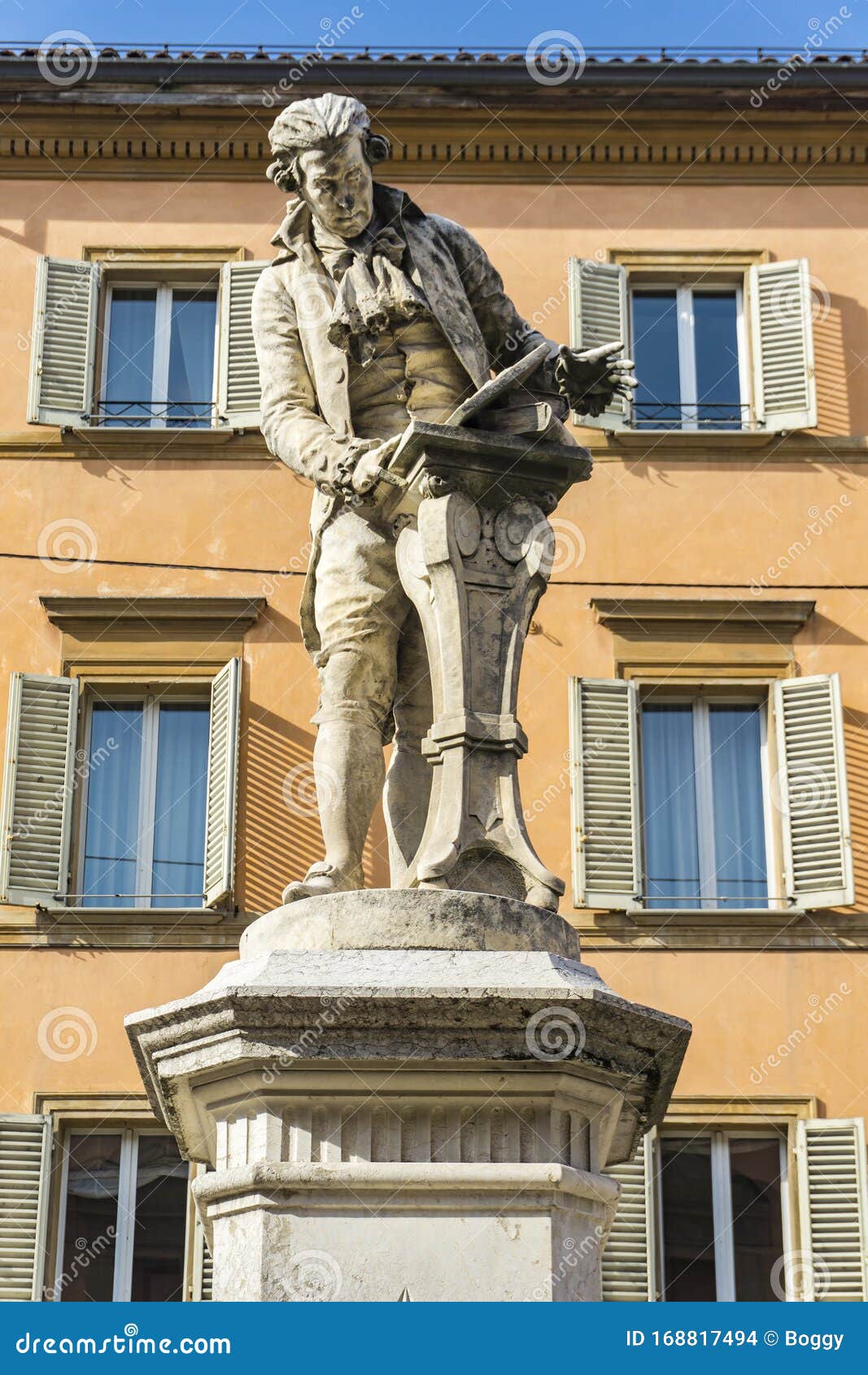 statue of luigi galvani in bologna, italy