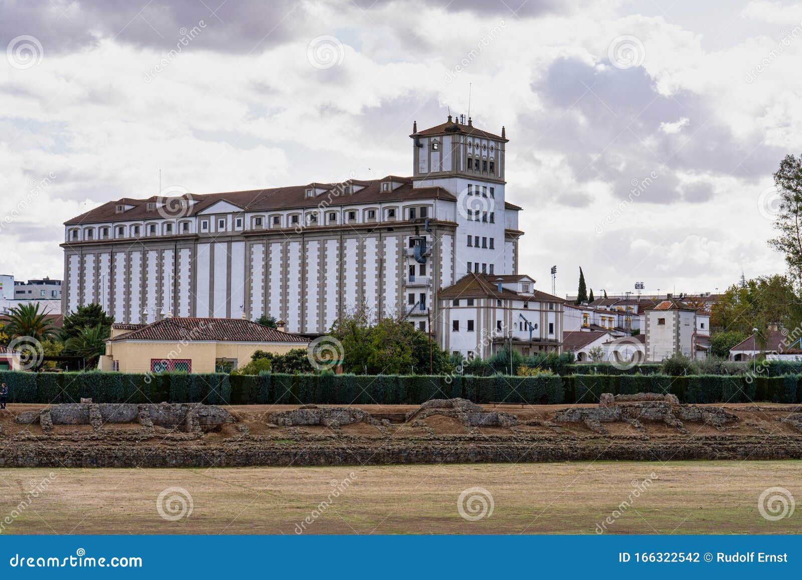 View of the Store Grain, Silo De Trigo of Merida in Extremadura, Spain