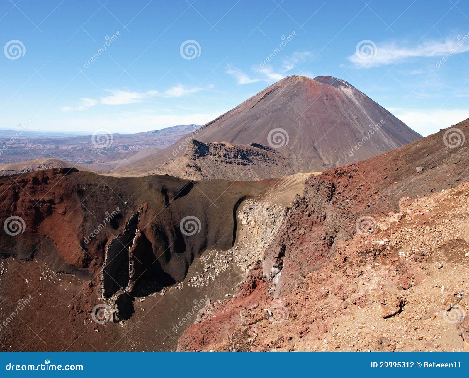 stratovolcano ngauruhoe and red crater