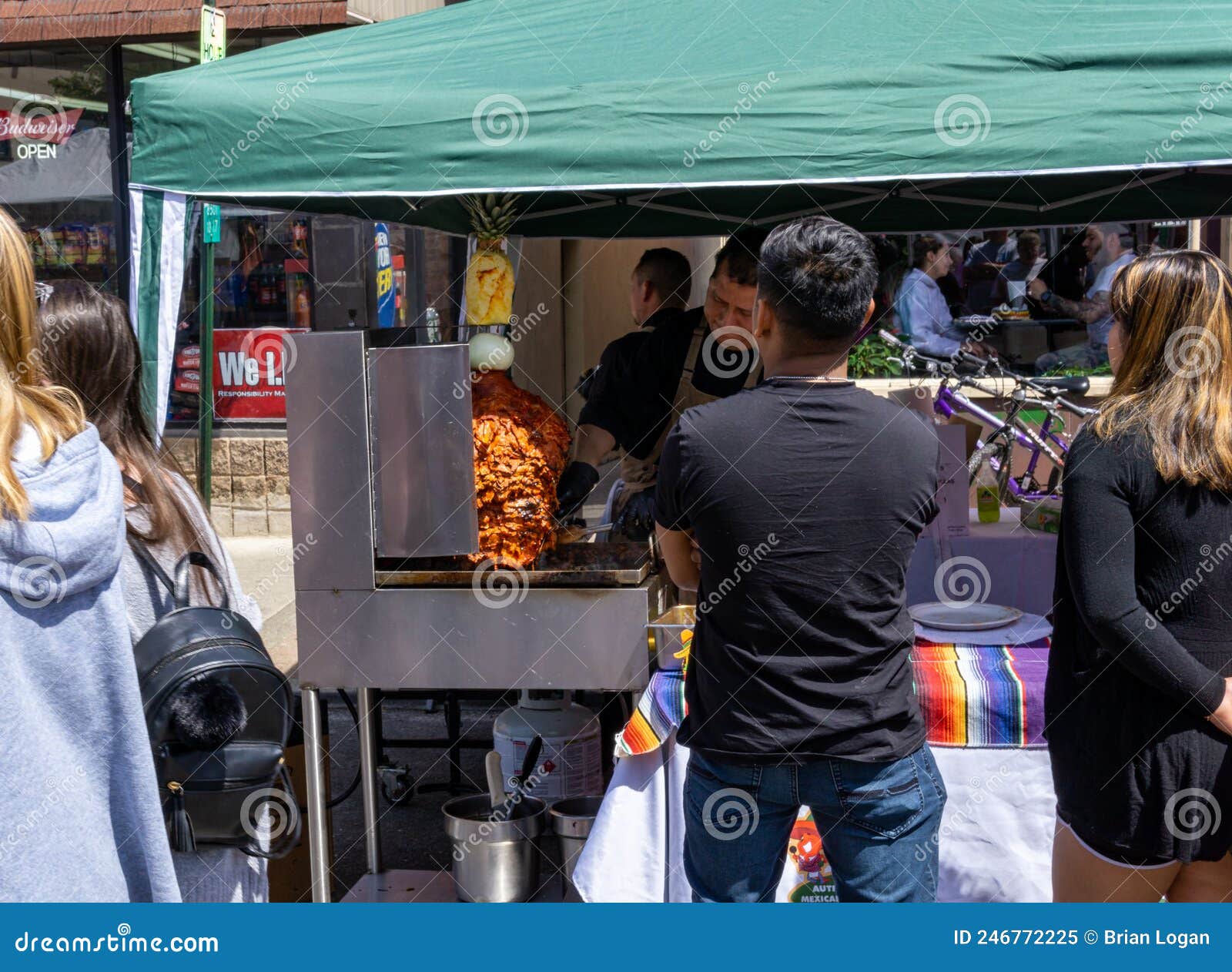 View of Street Food Being Prepared for Customers at the Annual Suffern