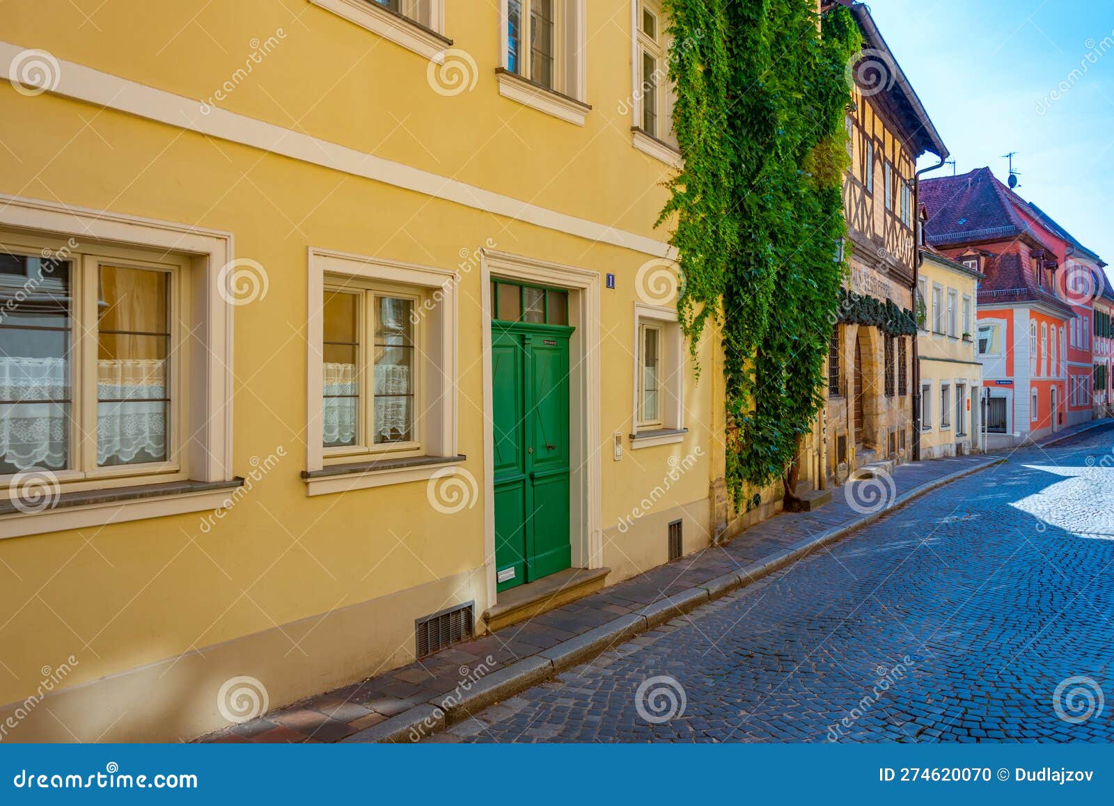 View of a Street in the Old Town of German Town Bamberg Editorial Image