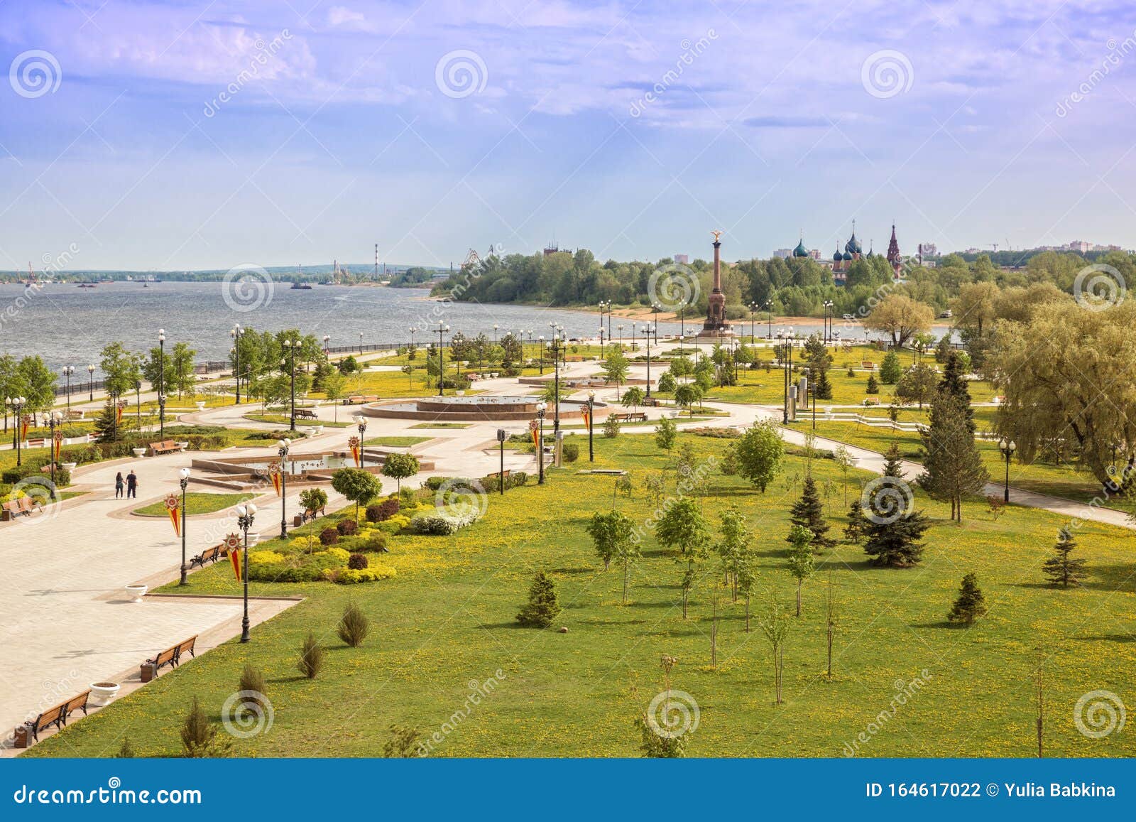 view of strelka park in yaroslavl