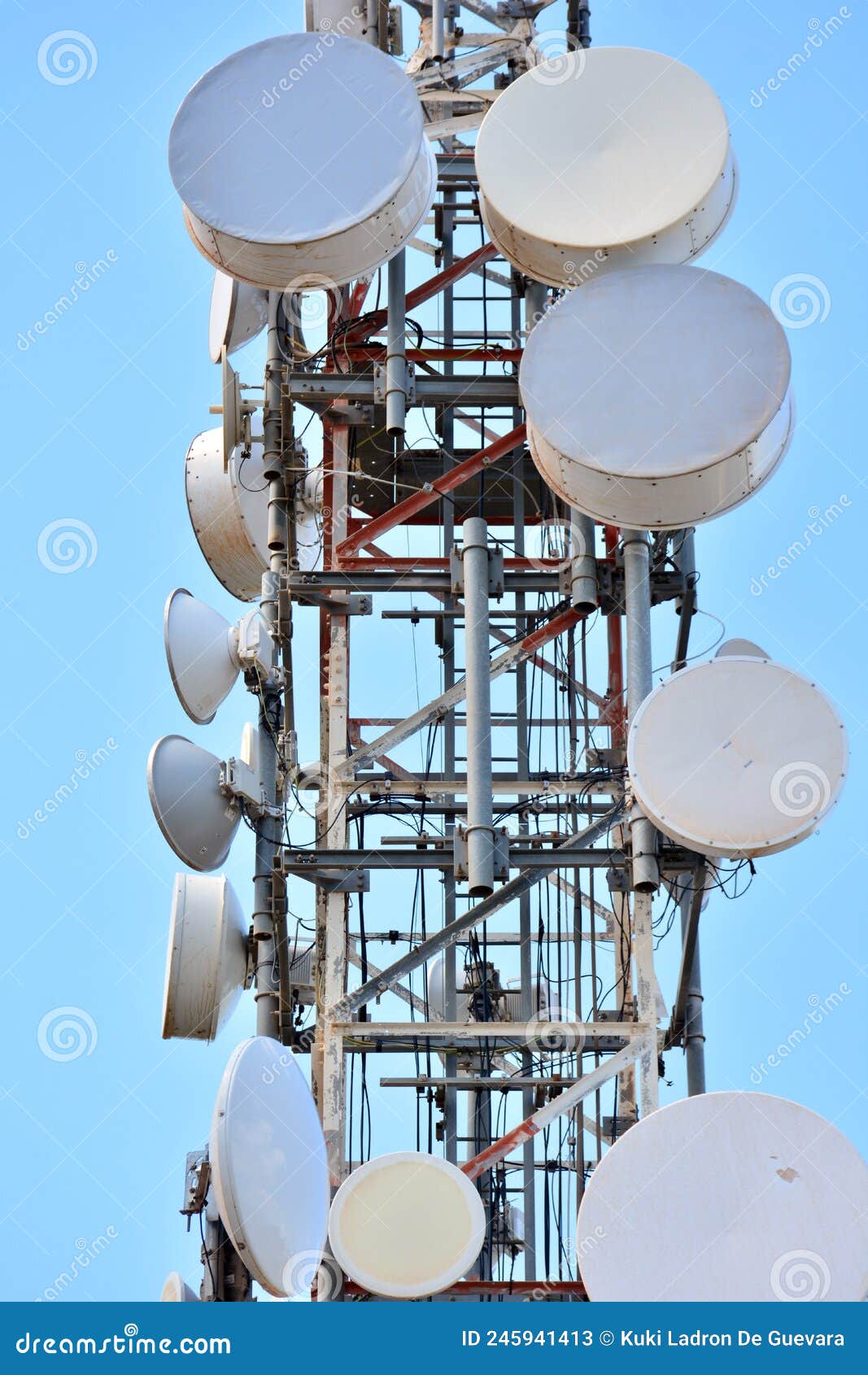 detail of a telecommunications tower