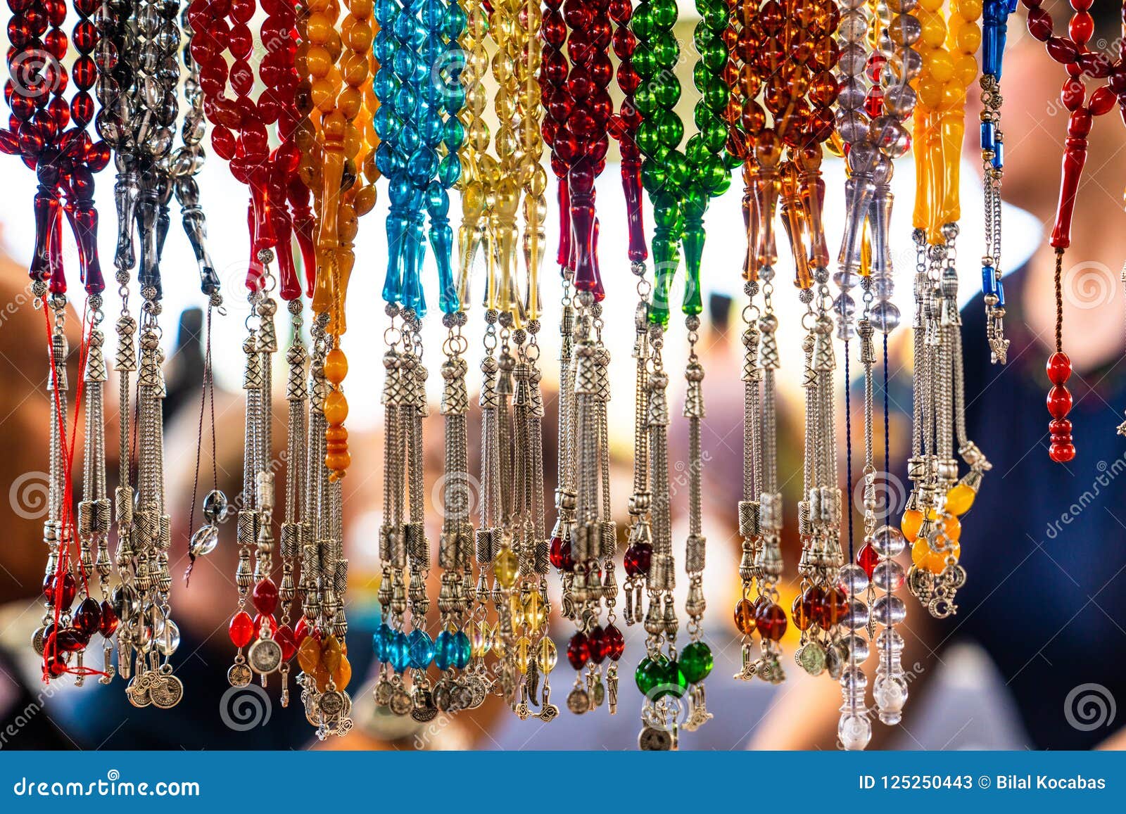 View of Tesbih and Beads Hanging in a Street Shop Stock Image - Image ...