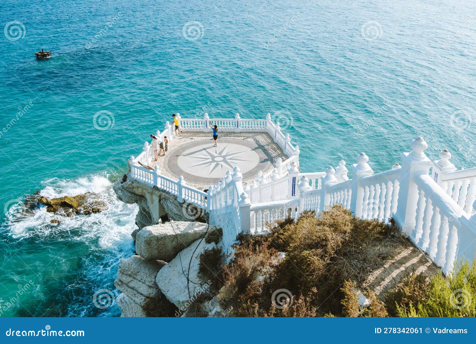 view to benidorm island, mediterranean balcon and sea in benidorm, alicante province, valencian community, spain