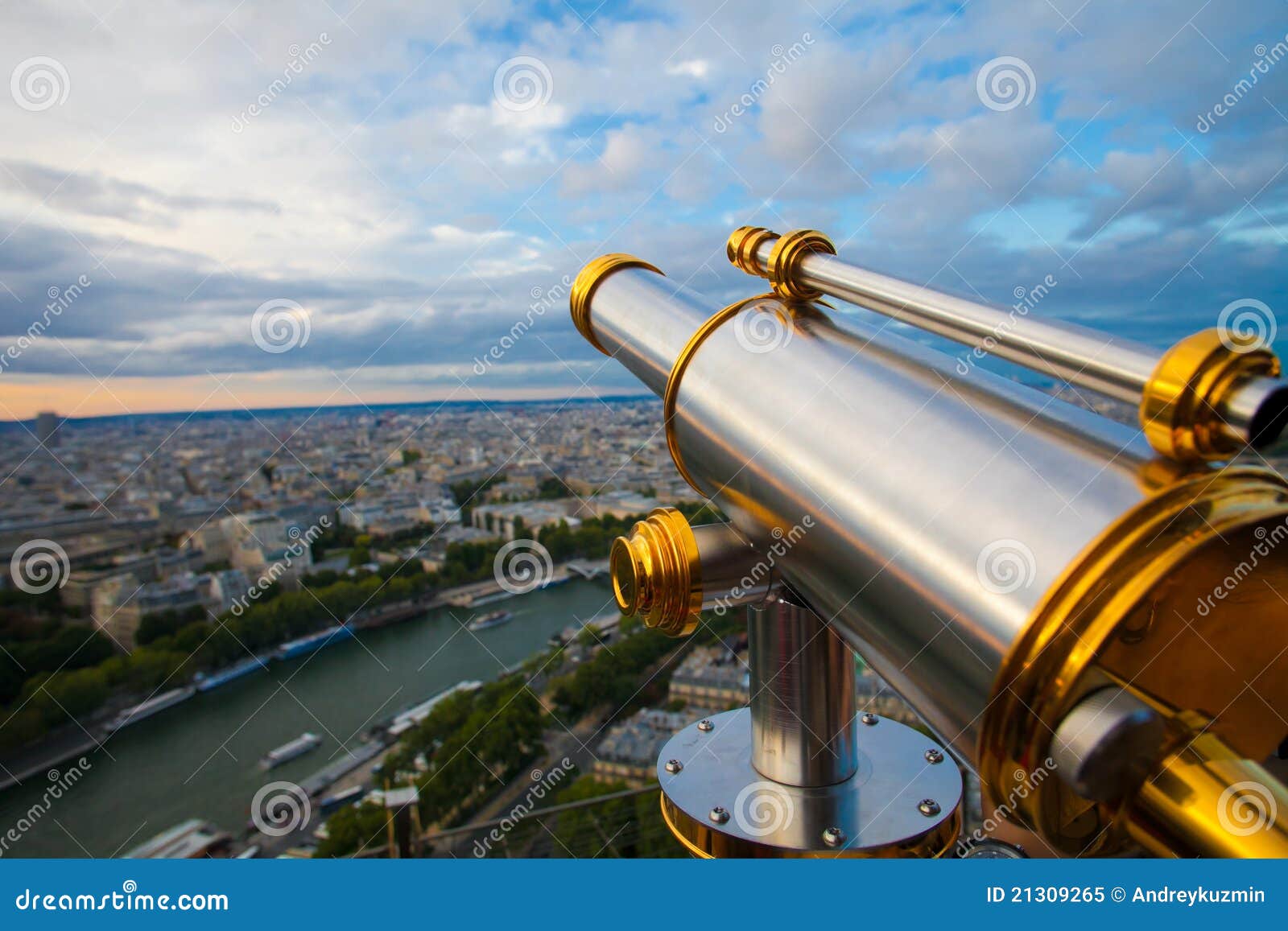 view to paris and seine from effeil tower