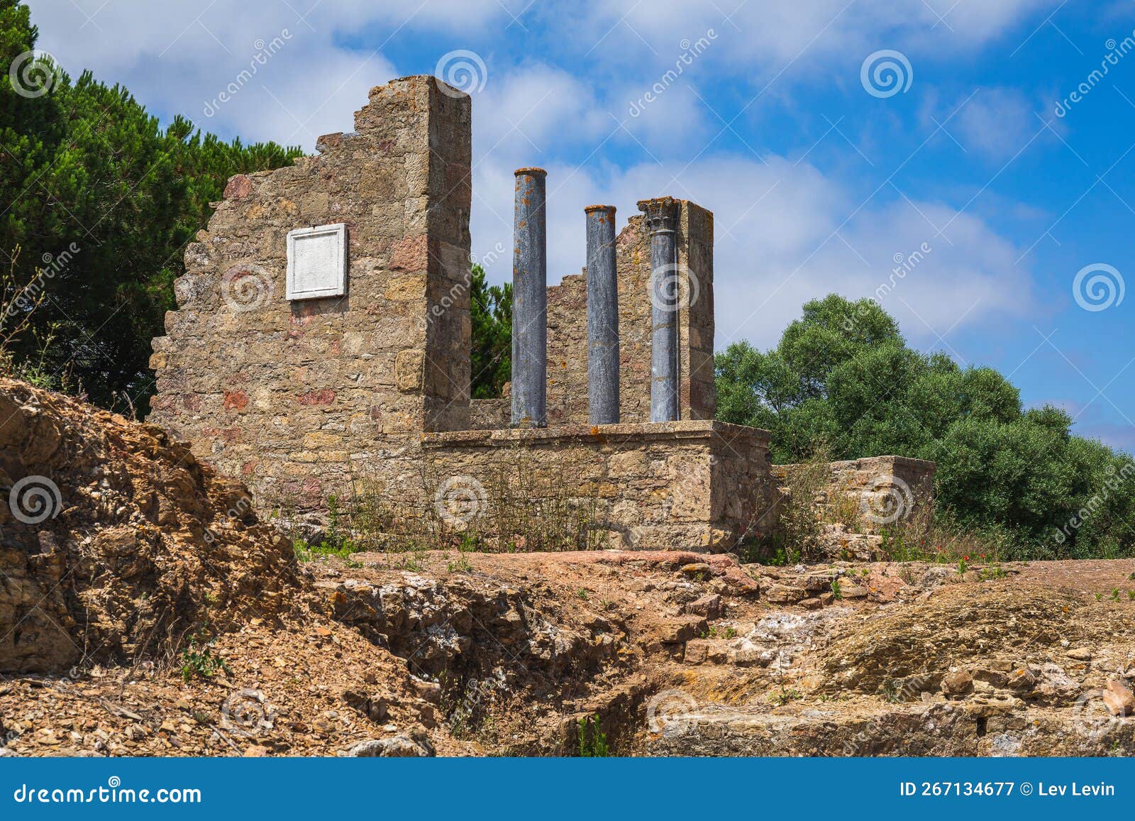 view to the roman ruins of mirobriga
