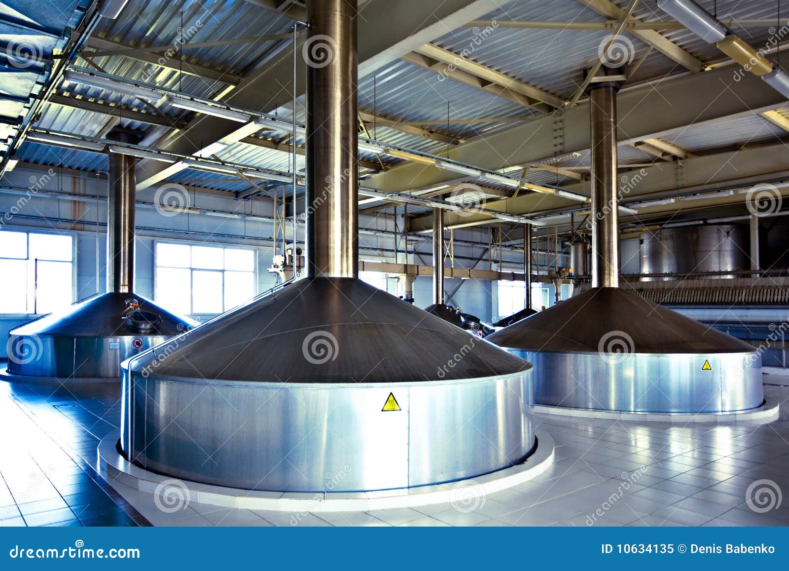 View To Steel Fermentation Vats Stock Image Image of container