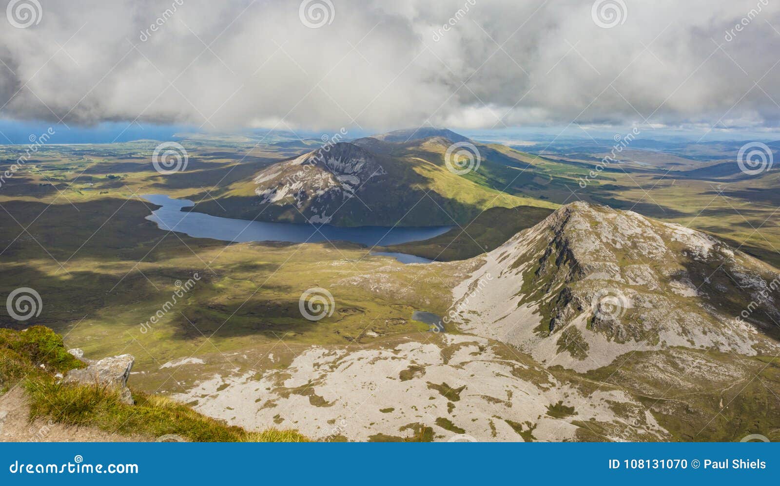 view from the top of mount errigal, co. donegal