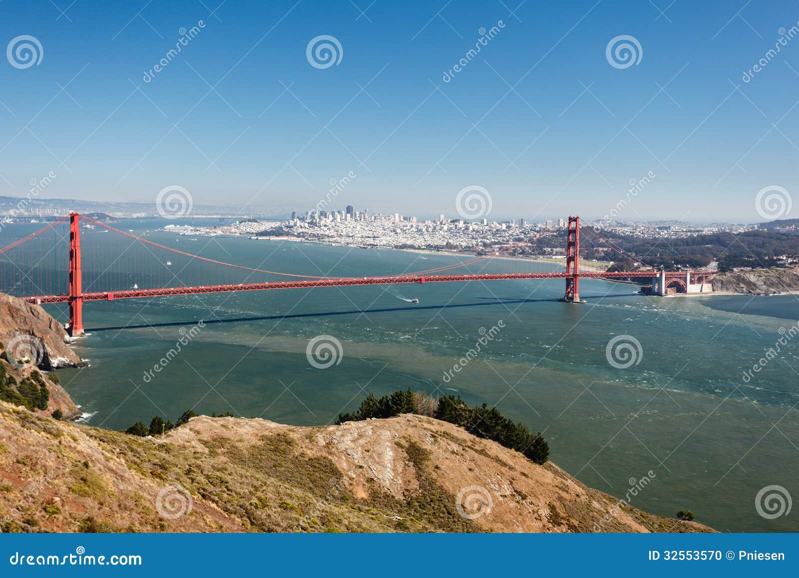 View from Top of the Mountain Across San Francisco Bay Stock Photo ...