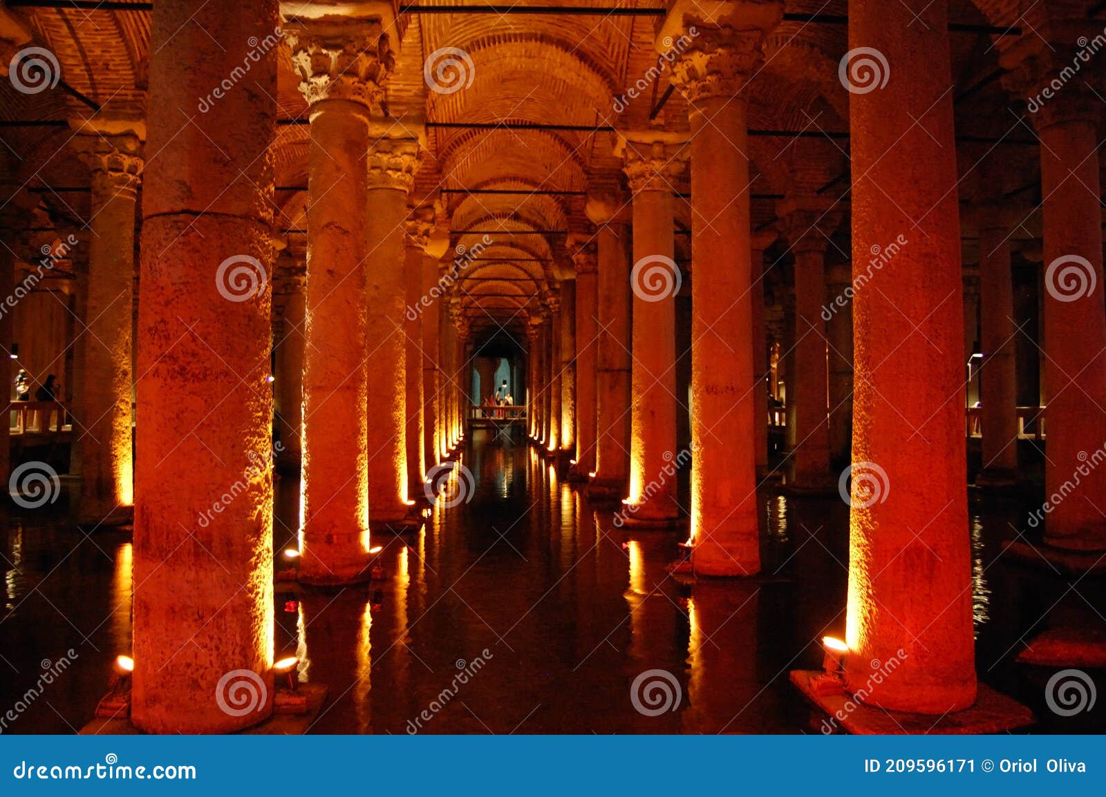 view of the topkapi palace, in istanbul turkey.view of the roman cisterns, in istanbul turkey