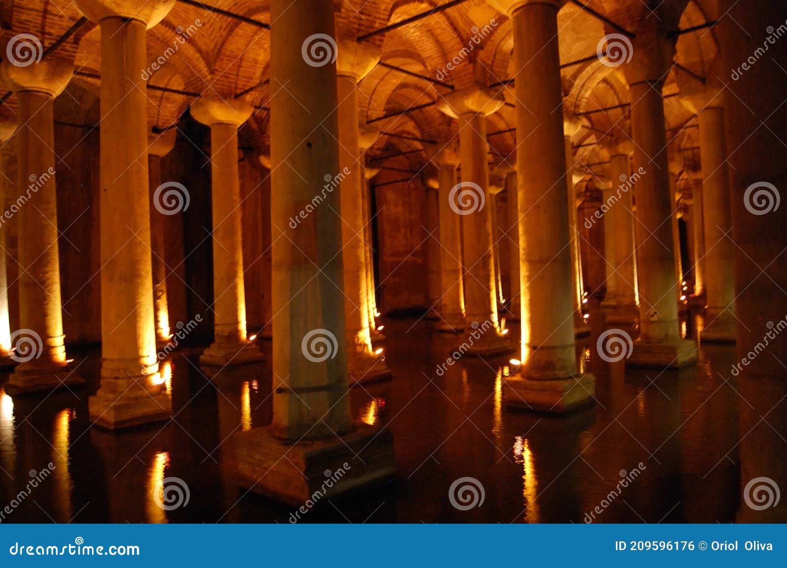 view of the topkapi palace, in istanbul turkey.view of the roman cisterns, in istanbul turkey