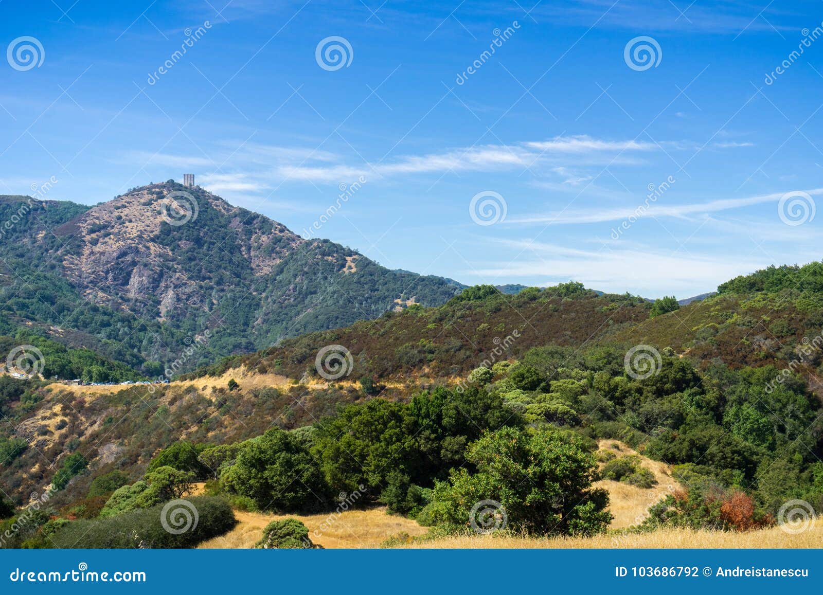 view towards mount umunhum from bald mountain