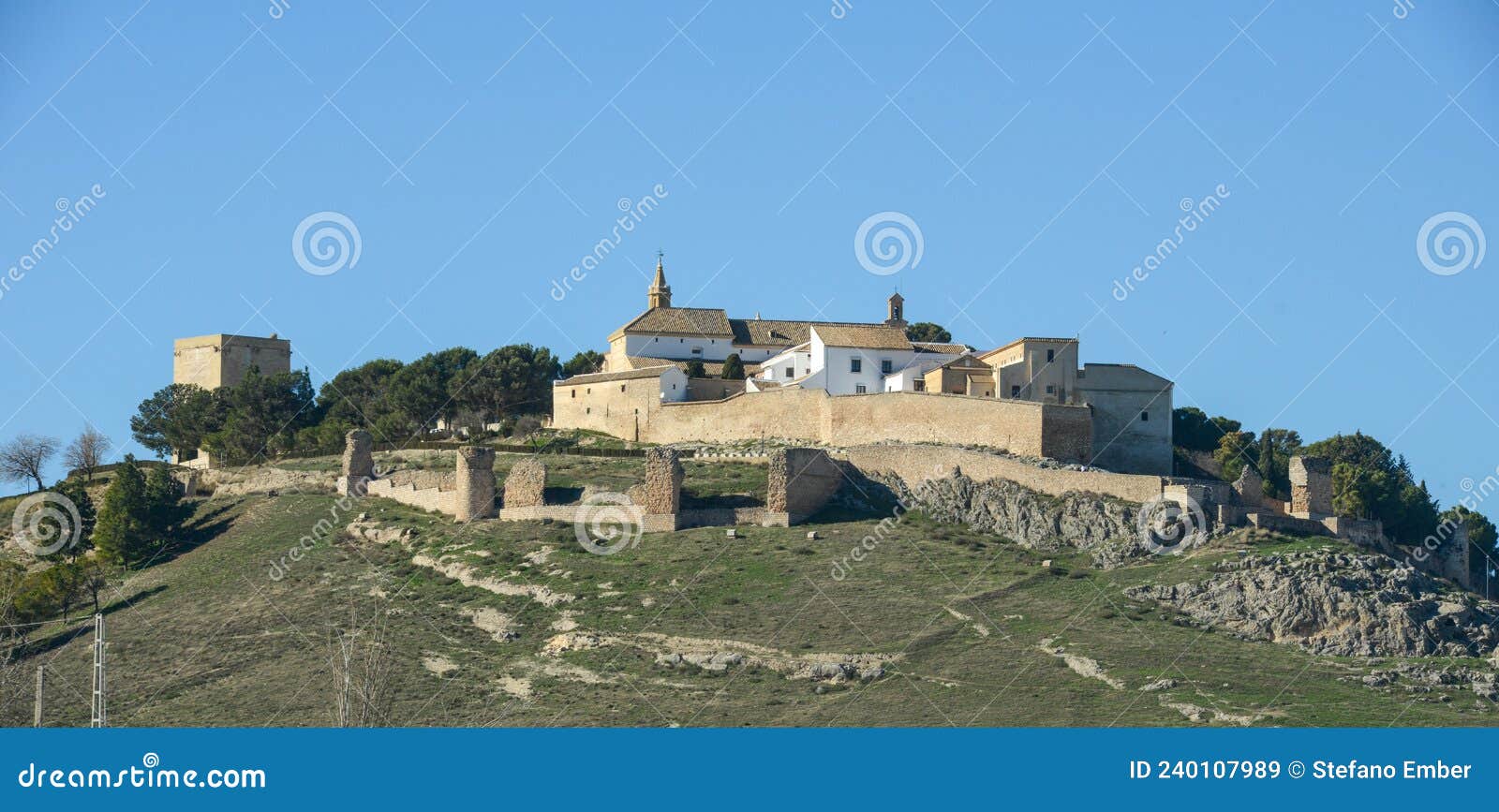 view at the town of estepa on andalusia, spain