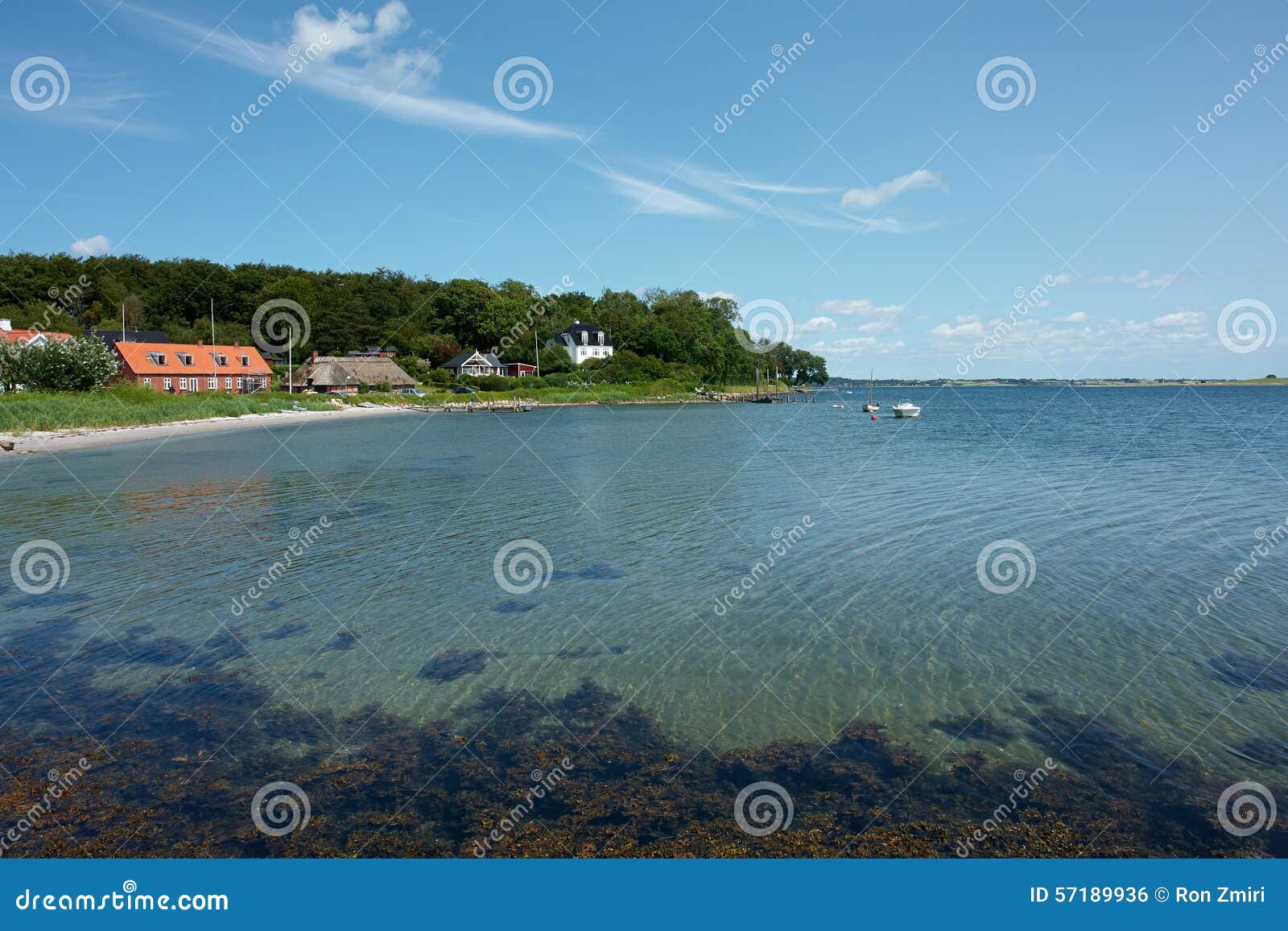 View of Typical Danish Houses Funen Denmark Stock Photo Image of retro, property 57189936