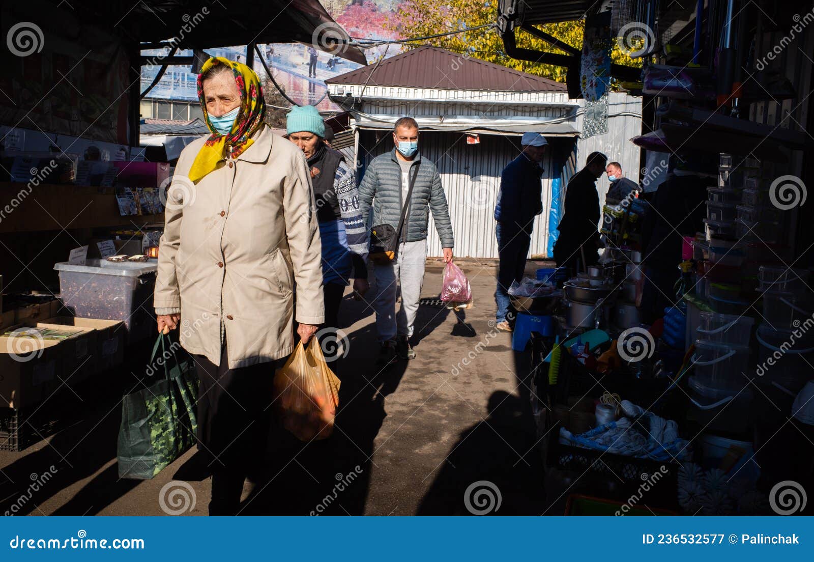 View of a Typical Food Market in Ukraine Editorial Photography - Image