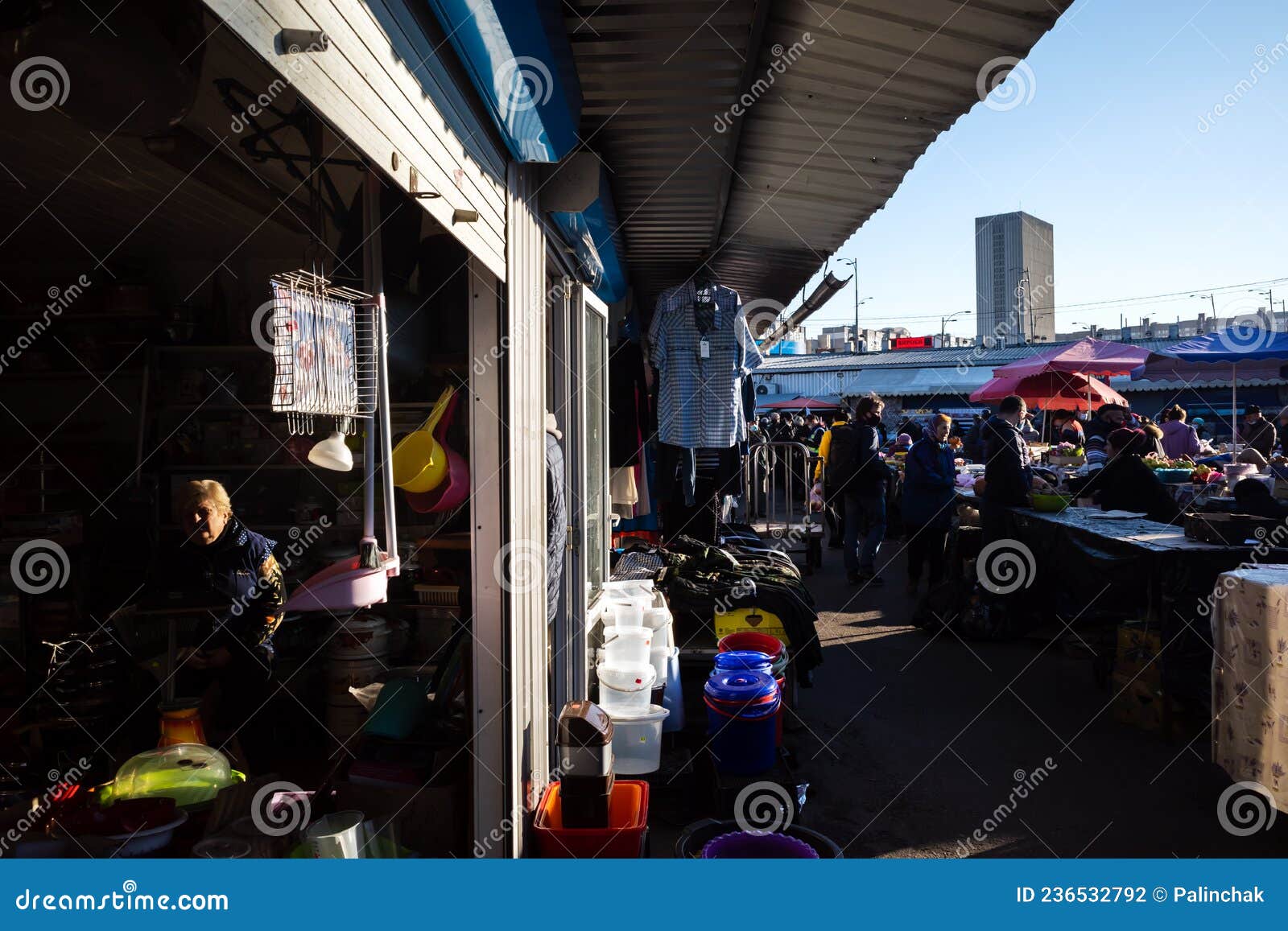 View of a Typical Food Market in Ukraine Editorial Photography - Image
