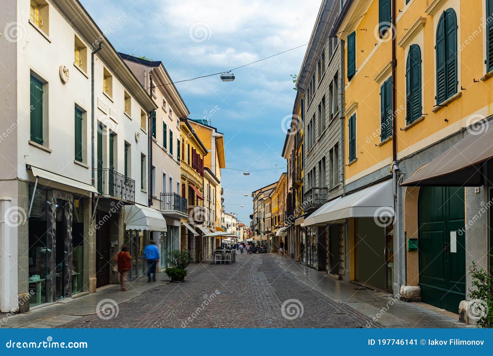 Typical Street of Pordenone Editorial Photo - Image of pedestrian